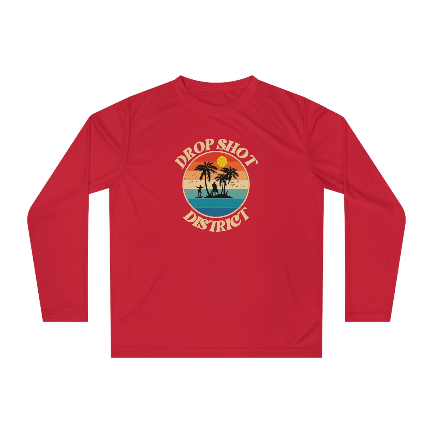 Unisex Drop Shot District Logo Performance Long Sleeve Pickleball Shirt