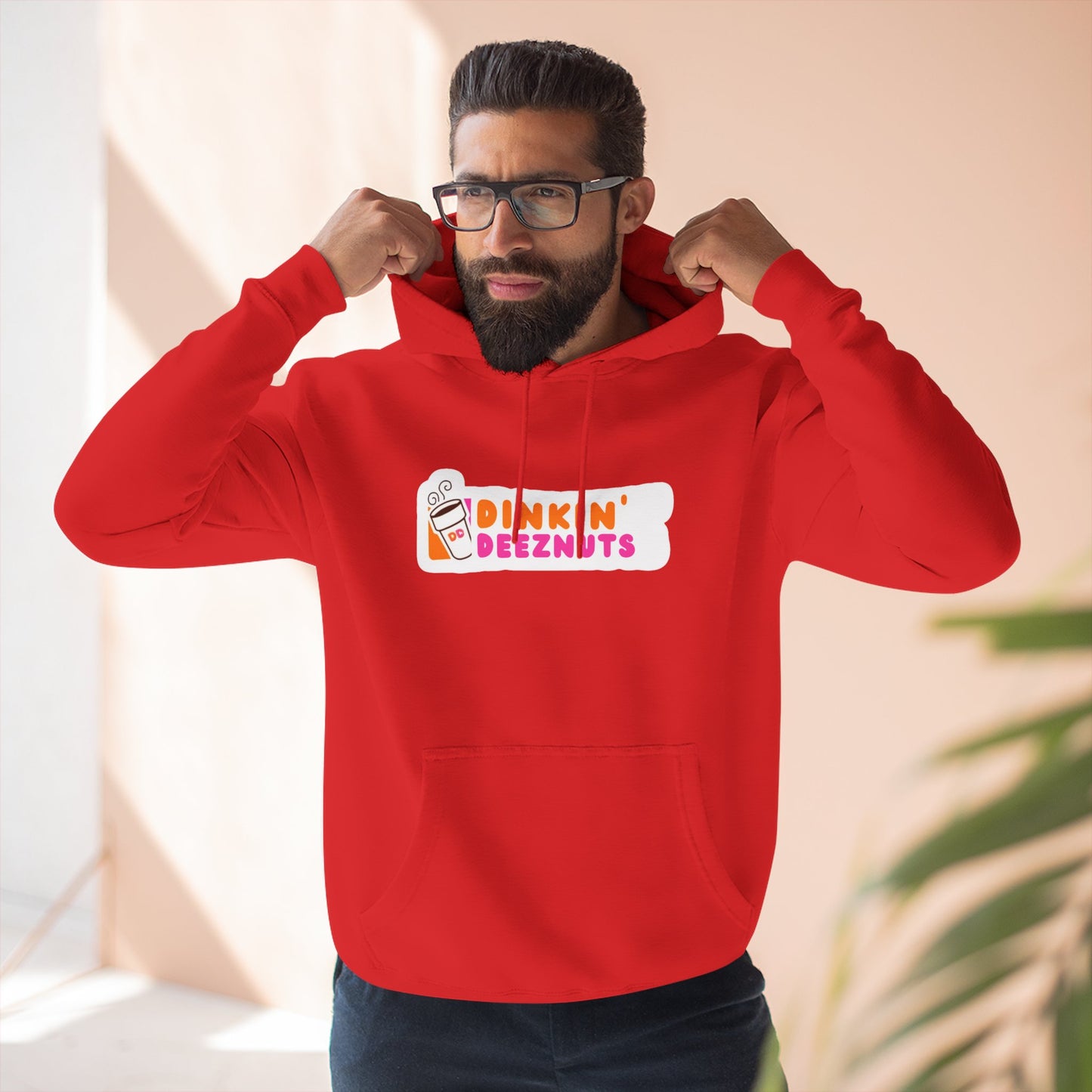 Dinkin Deeznuts Funny Unisex Premium Pullover Pickleball Hoodie