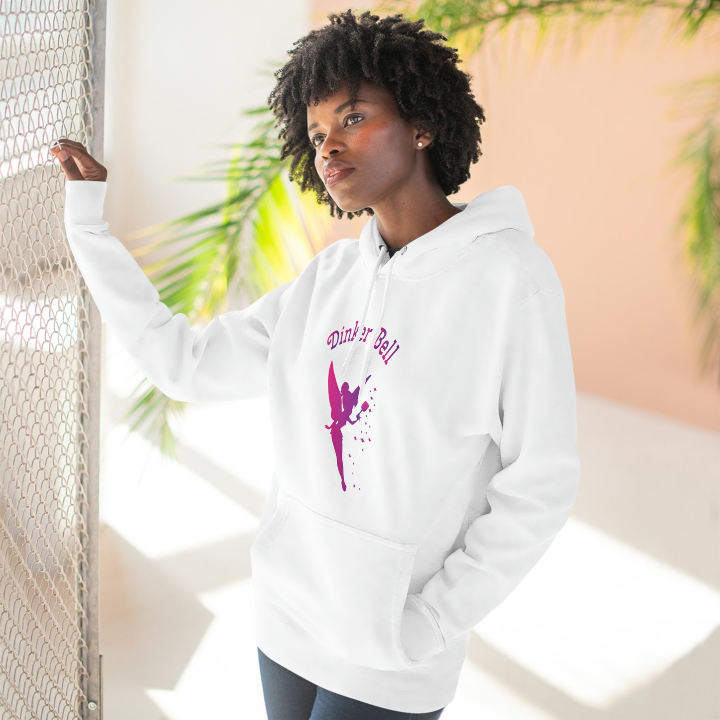 Dinker Bell Super Cute Unisex Premium Pullover Pickleball Hoodie