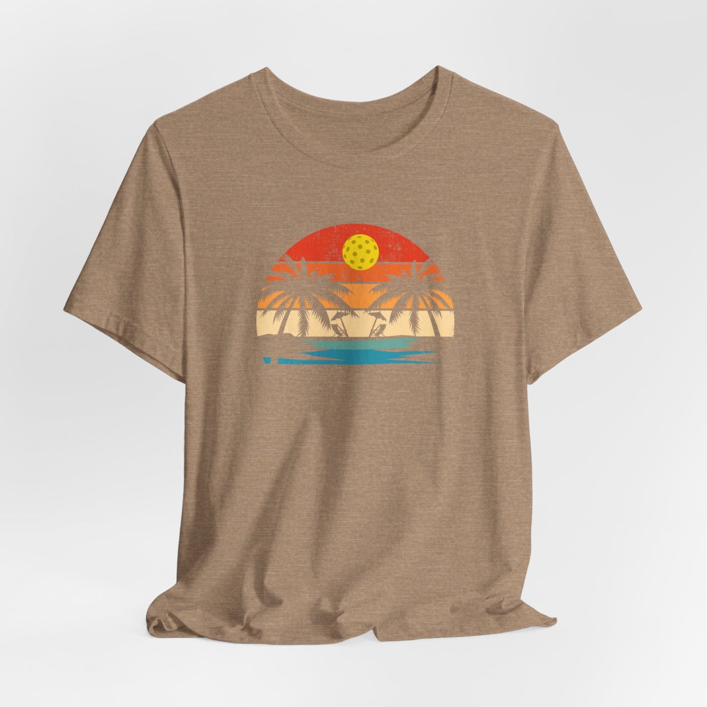 Unisex Beautiful Pickleball Sunset Premium T-Shirt