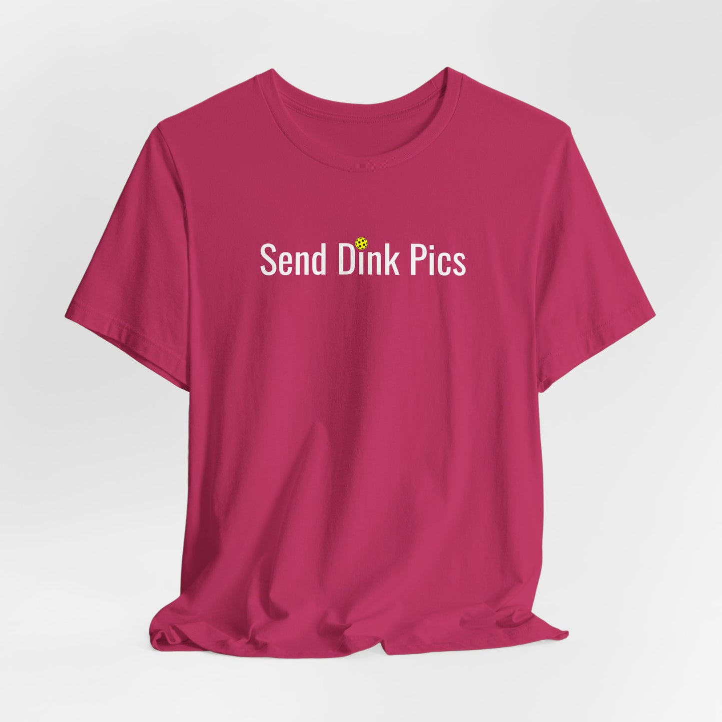 Unisex Send Dink Pics (in print) Funny Premium Pickleball T-Shirt