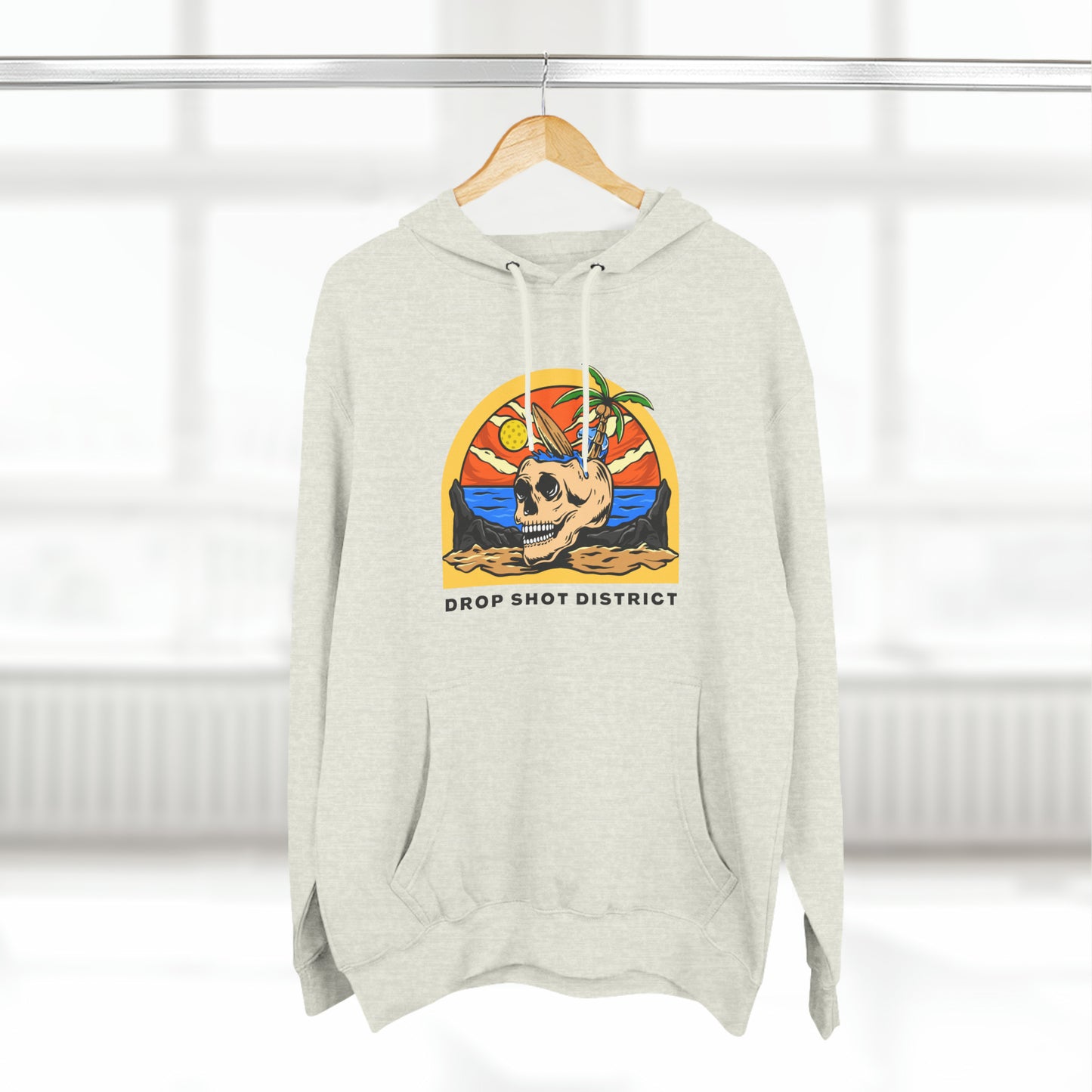 Drop Shot District Skeleton Unisex Premium Pullover Pickleball Hoodie