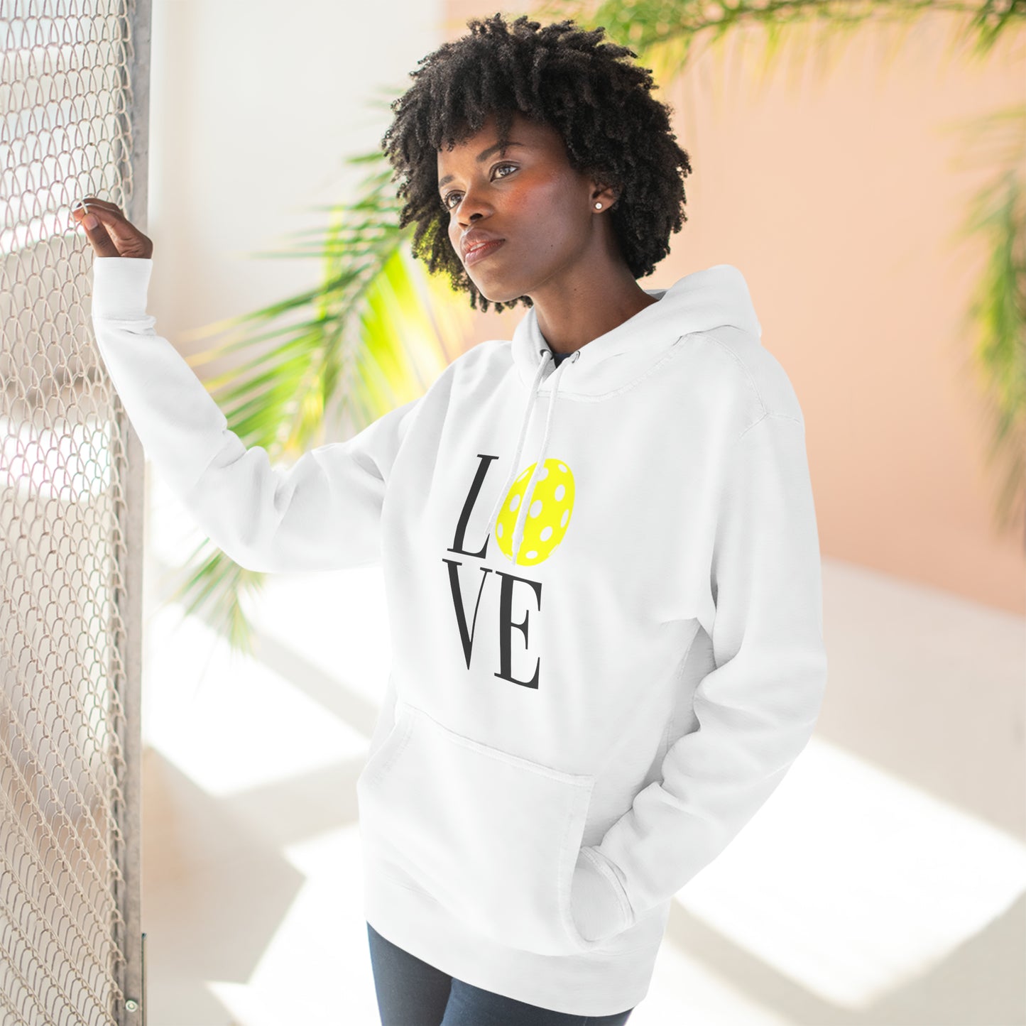 Unisex LOVE Pickleball Super Cute Premium Pullover Hoodie