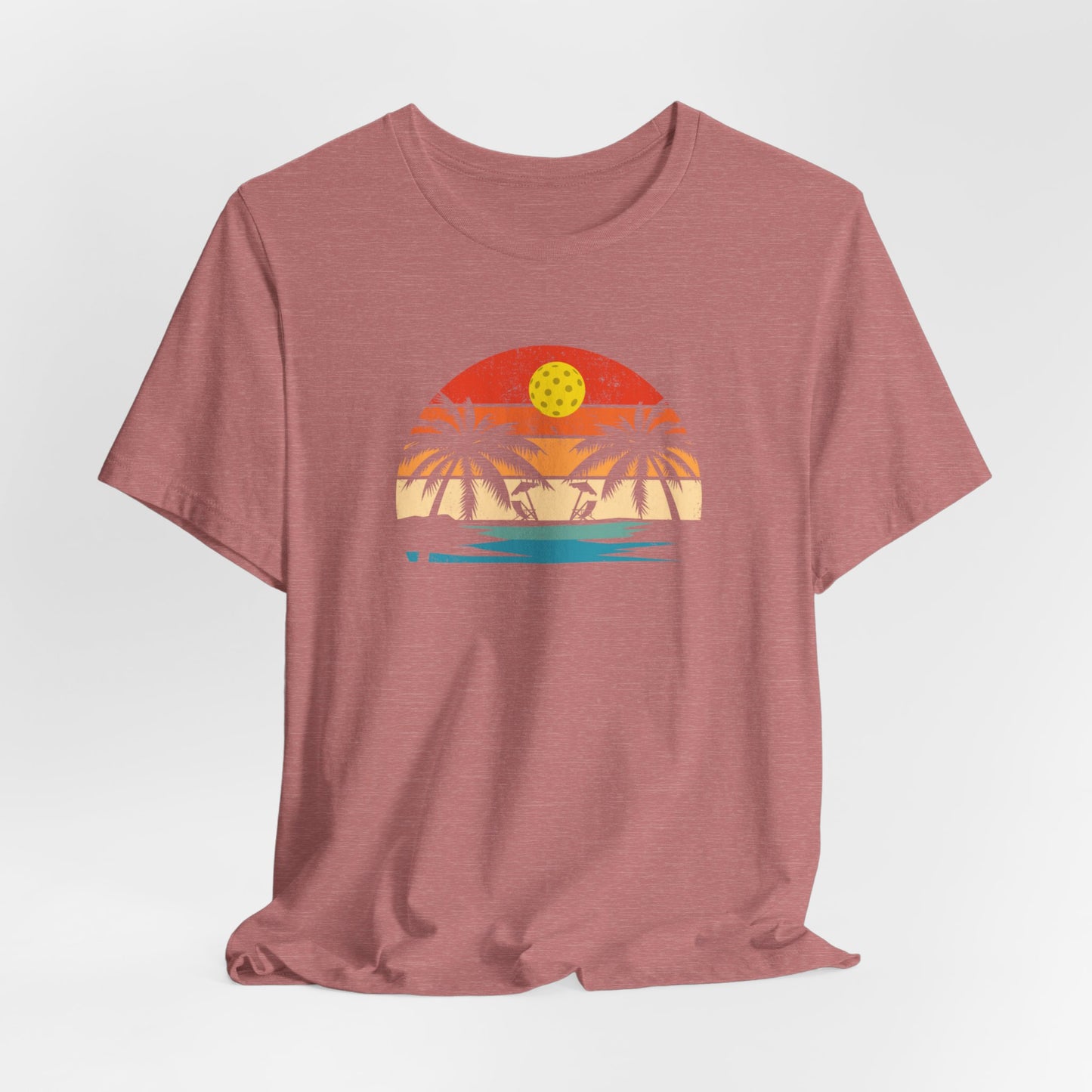 Unisex Beautiful Pickleball Sunset Premium T-Shirt