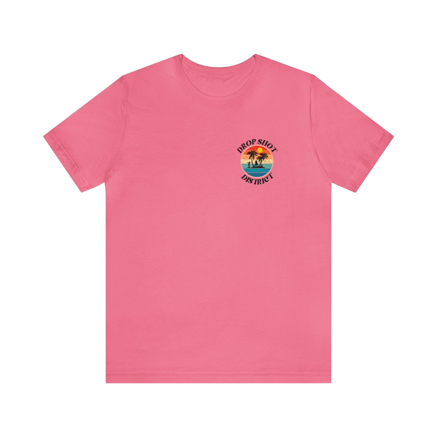 Double-Sided Unisex Drop Shot District Logo Premium Pickleball T-Shirt