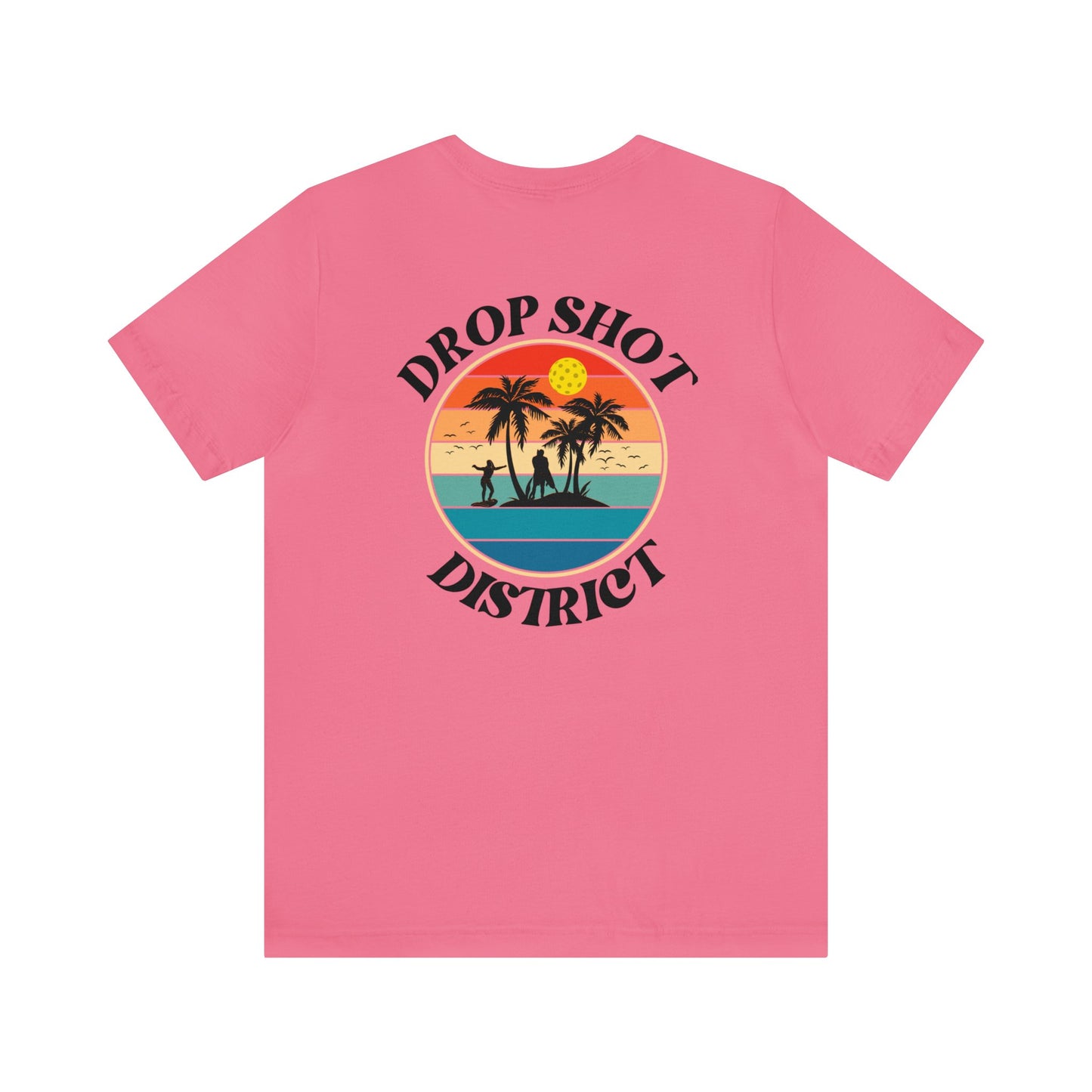 Double-Sided Unisex Drop Shot District Logo Premium Pickleball T-Shirt