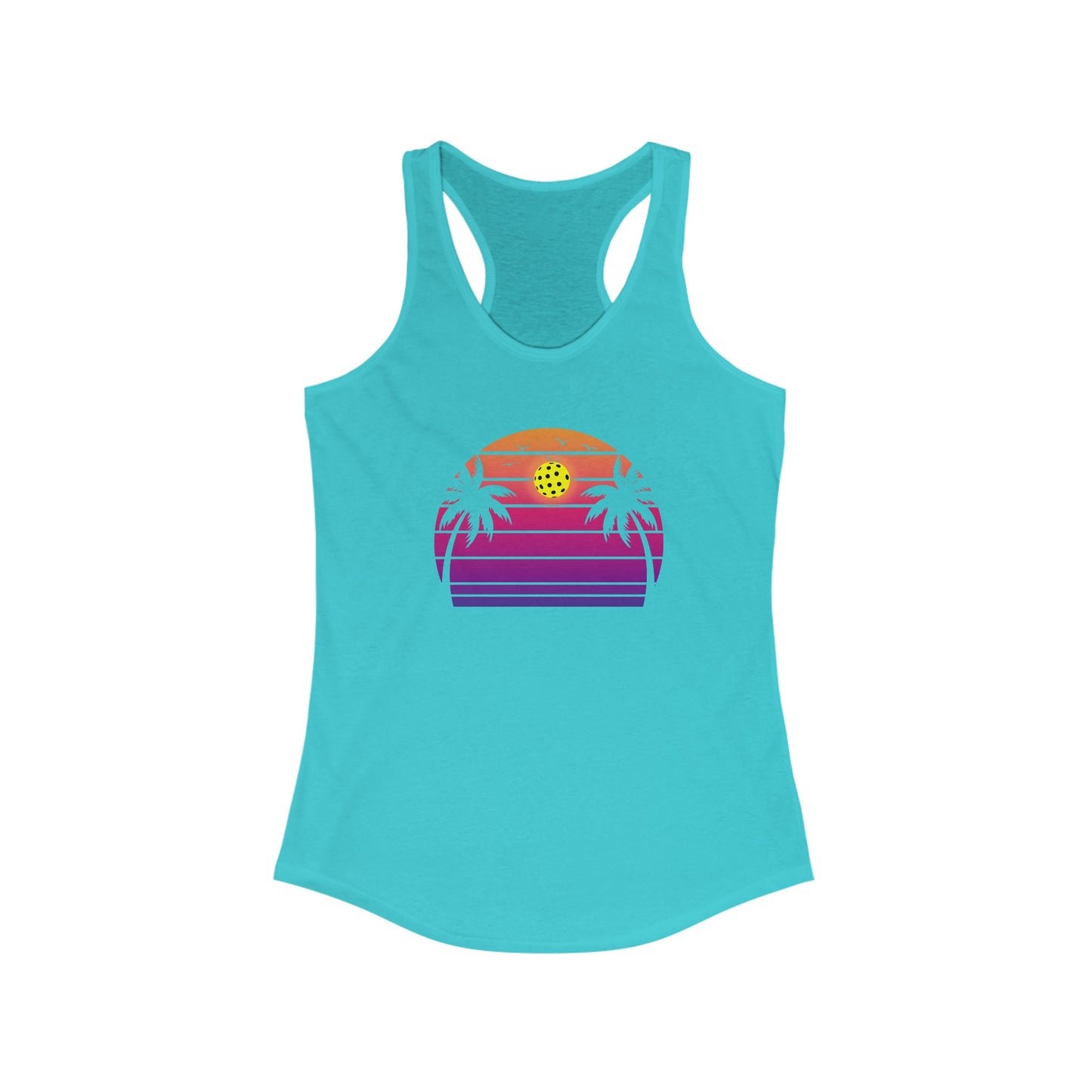Beautiful Purple Pickleball Sunset Women's Pickleball Tank Top