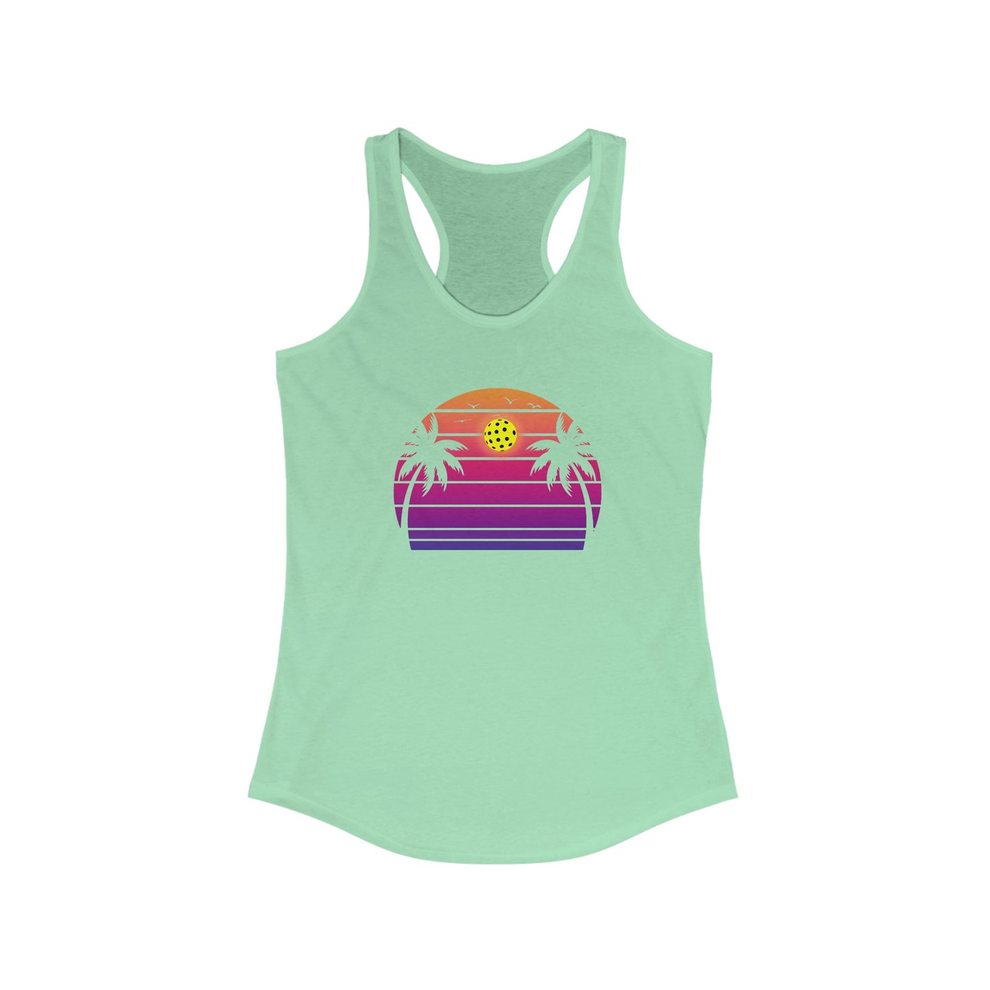 Beautiful Purple Pickleball Sunset Women's Pickleball Tank Top