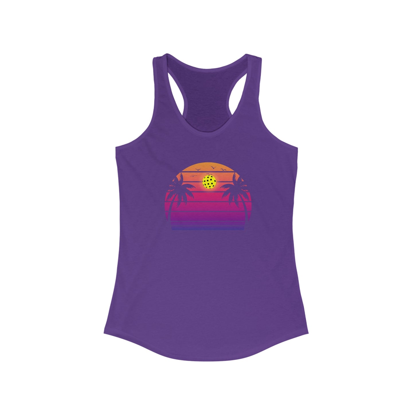 Beautiful Purple Pickleball Sunset Women's Pickleball Tank Top