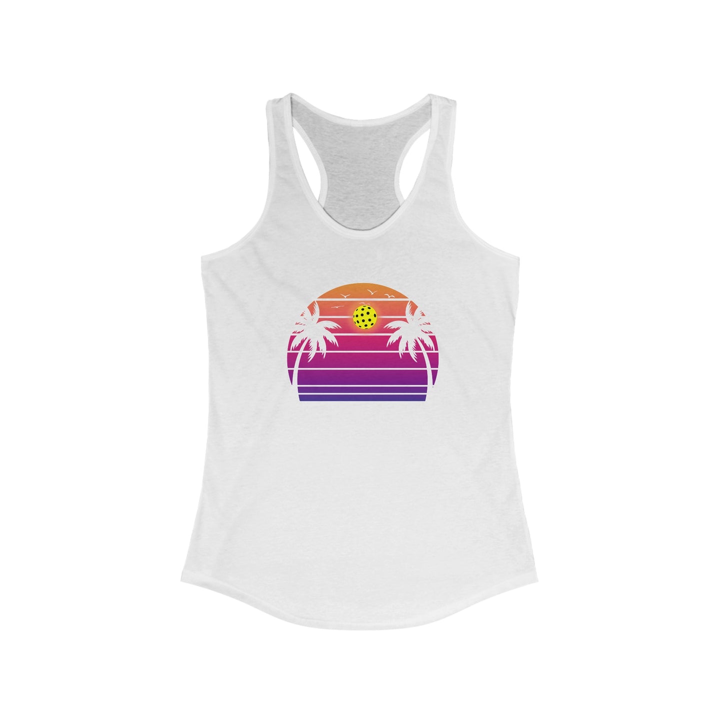 Beautiful Purple Pickleball Sunset Women's Pickleball Tank Top