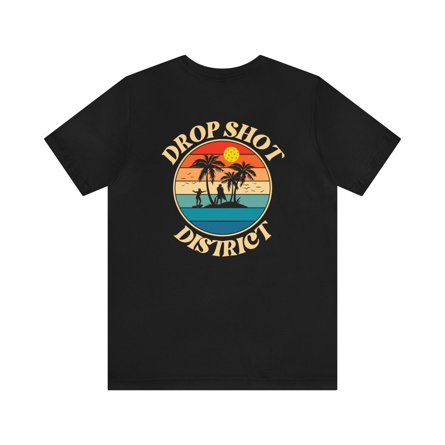 Double-Sided Unisex Drop Shot District Logo Premium Pickleball T-Shirt