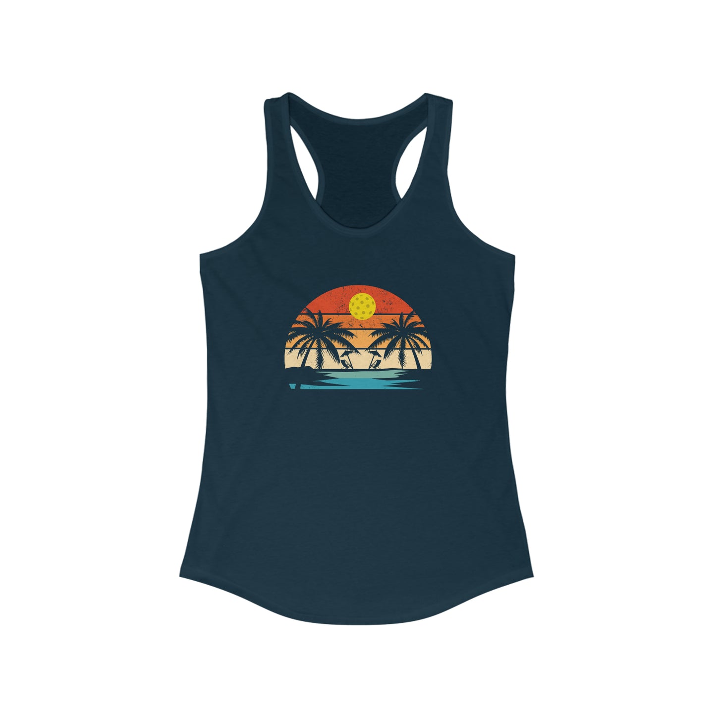 Beautiful Pickleball Sunset Women's Super Cute Pickleball Tank Top