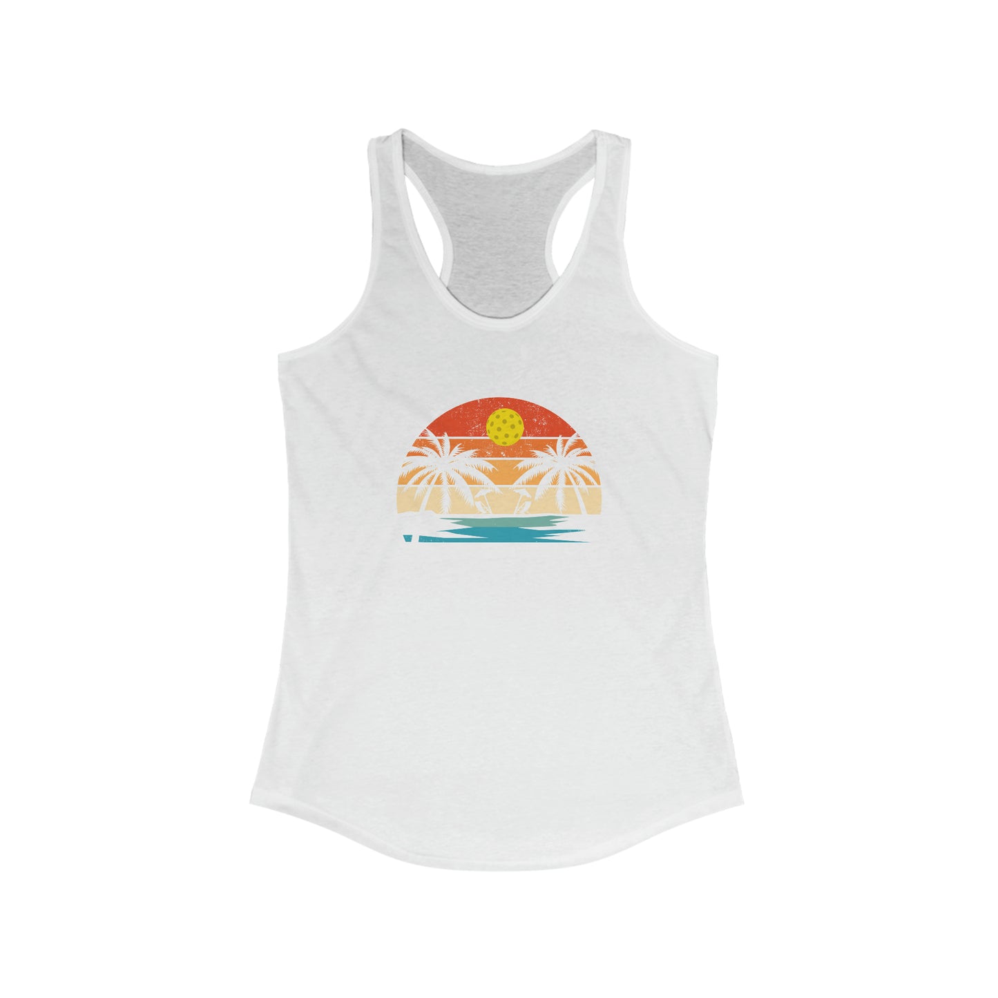 Beautiful Pickleball Sunset Women's Super Cute Pickleball Tank Top