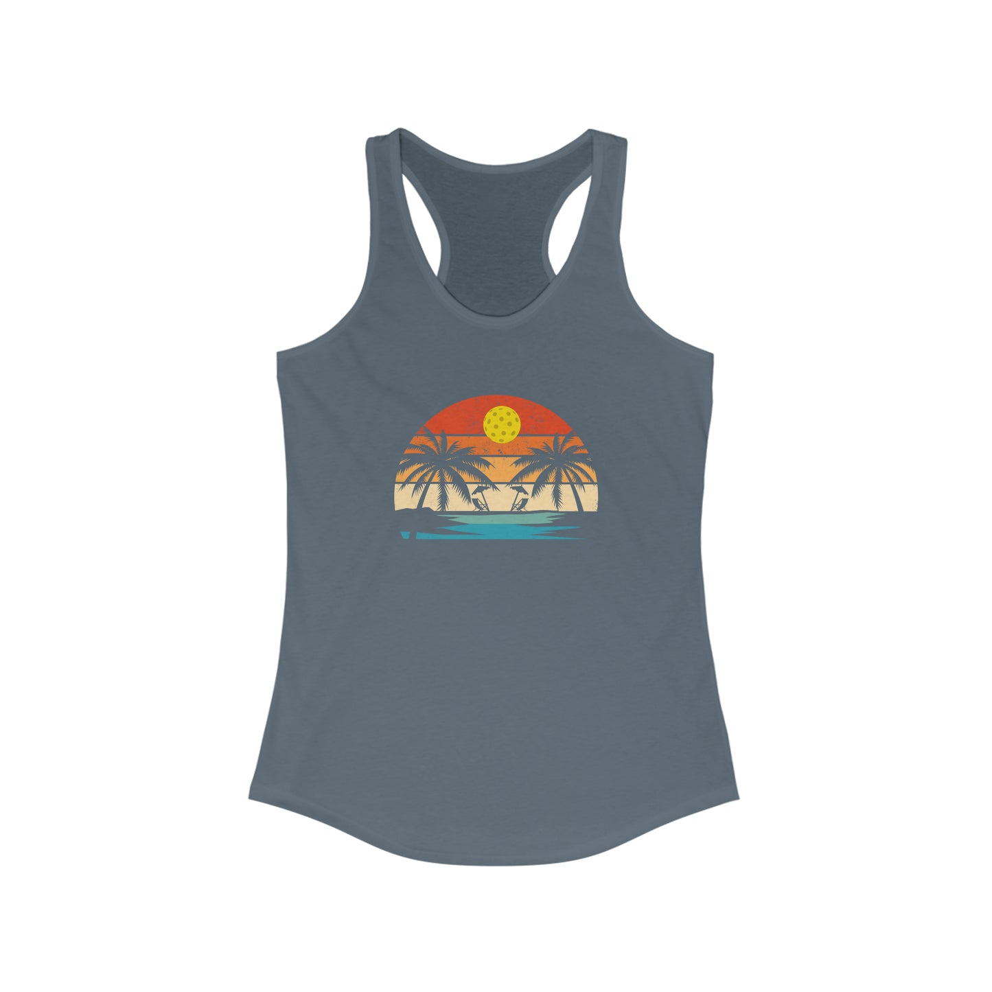 Beautiful Pickleball Sunset Women's Super Cute Pickleball Tank Top