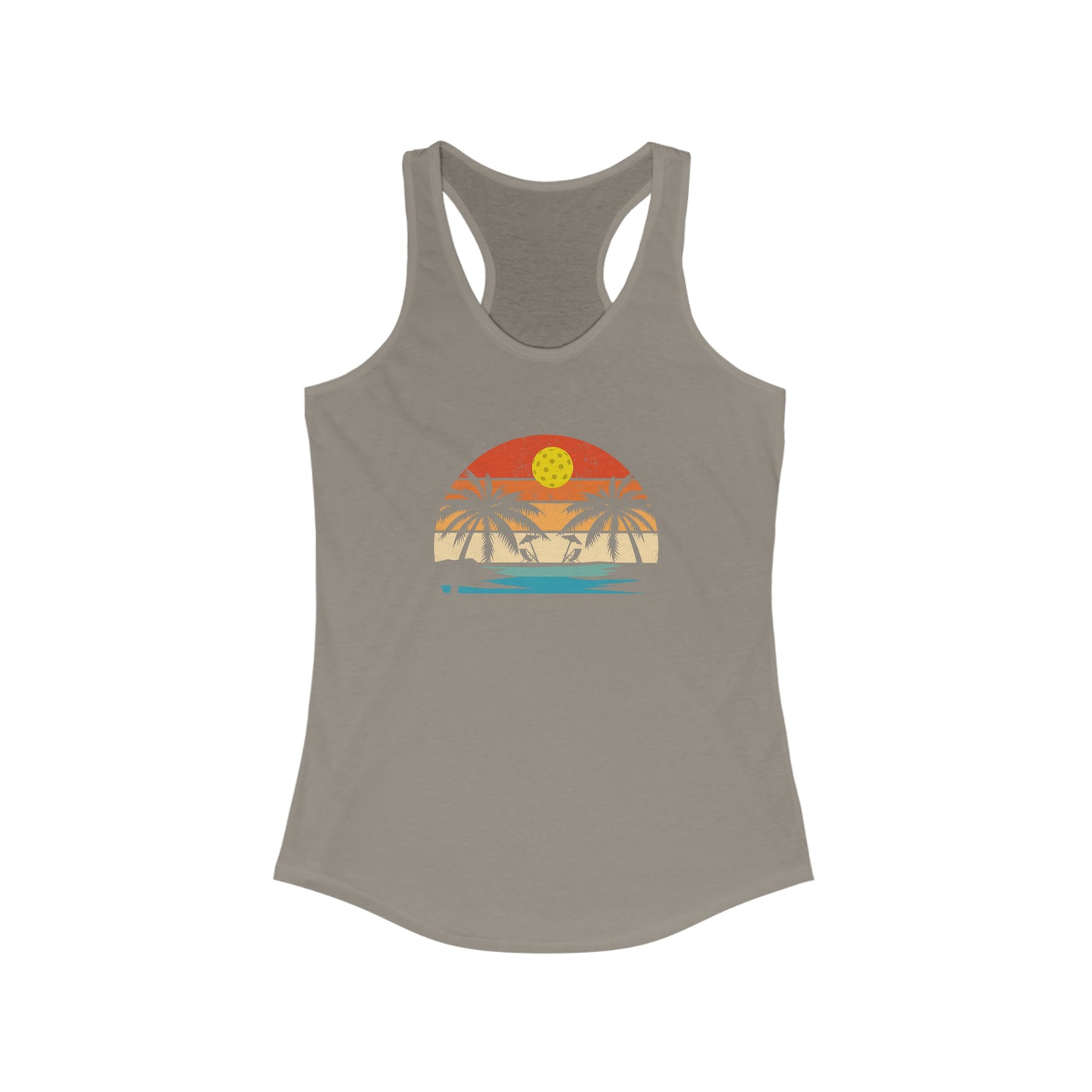 Beautiful Pickleball Sunset Women's Super Cute Pickleball Tank Top
