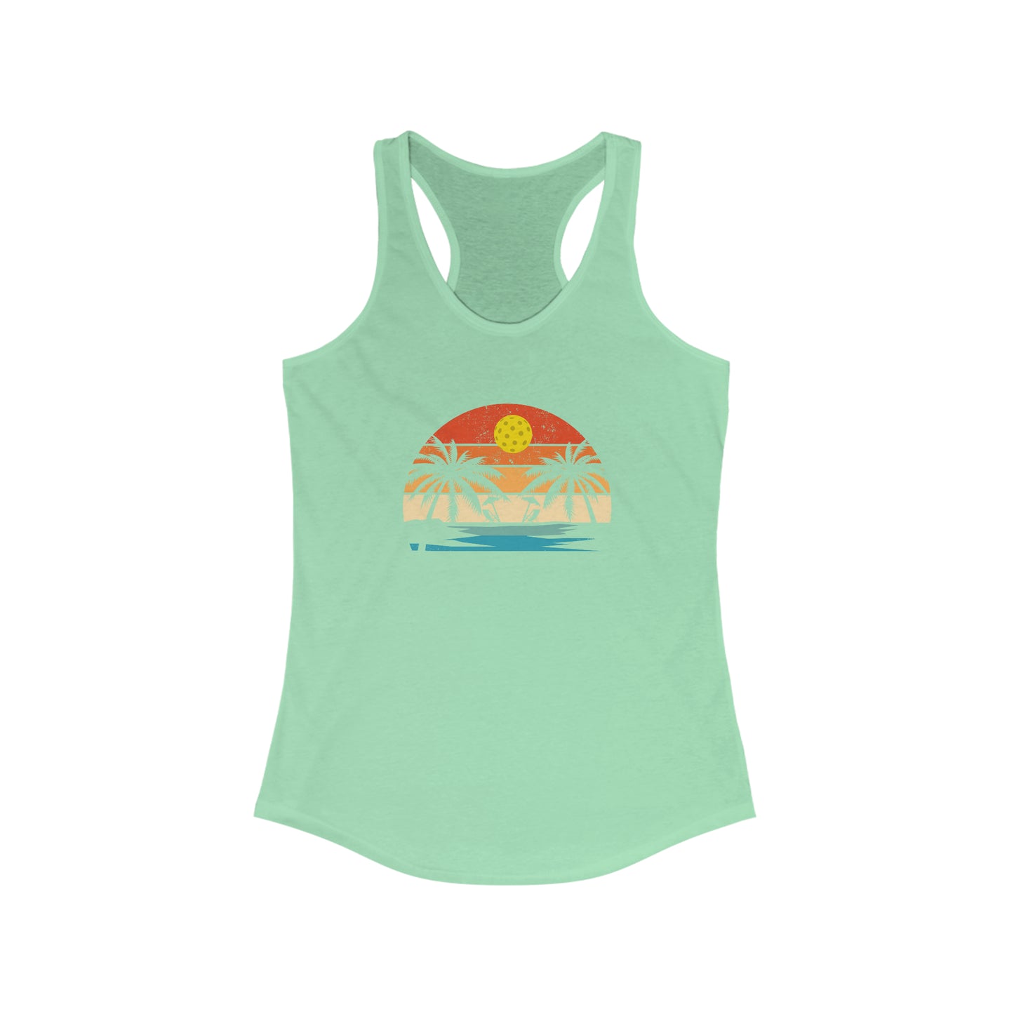Beautiful Pickleball Sunset Women's Super Cute Pickleball Tank Top
