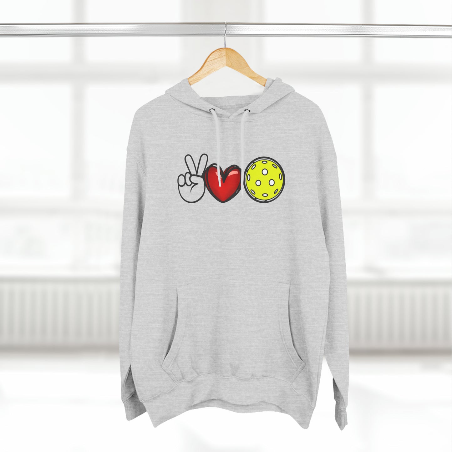 Peace, Love, Pickleball Super Cute Unisex Premium Pullover Hoodie