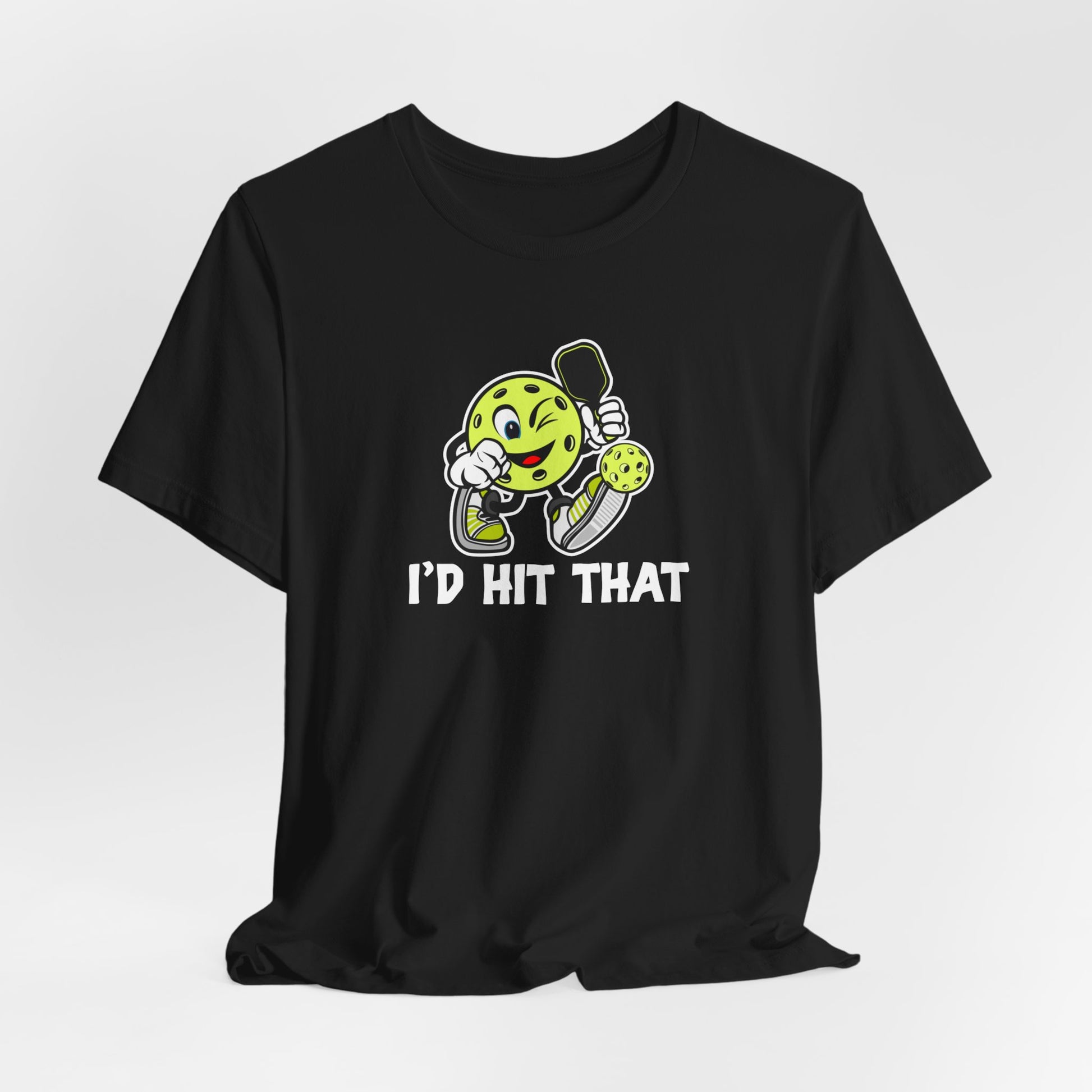 Cute, cheeky, funny I'd Hit That Cartoon Pickleball Premium T-Shirt