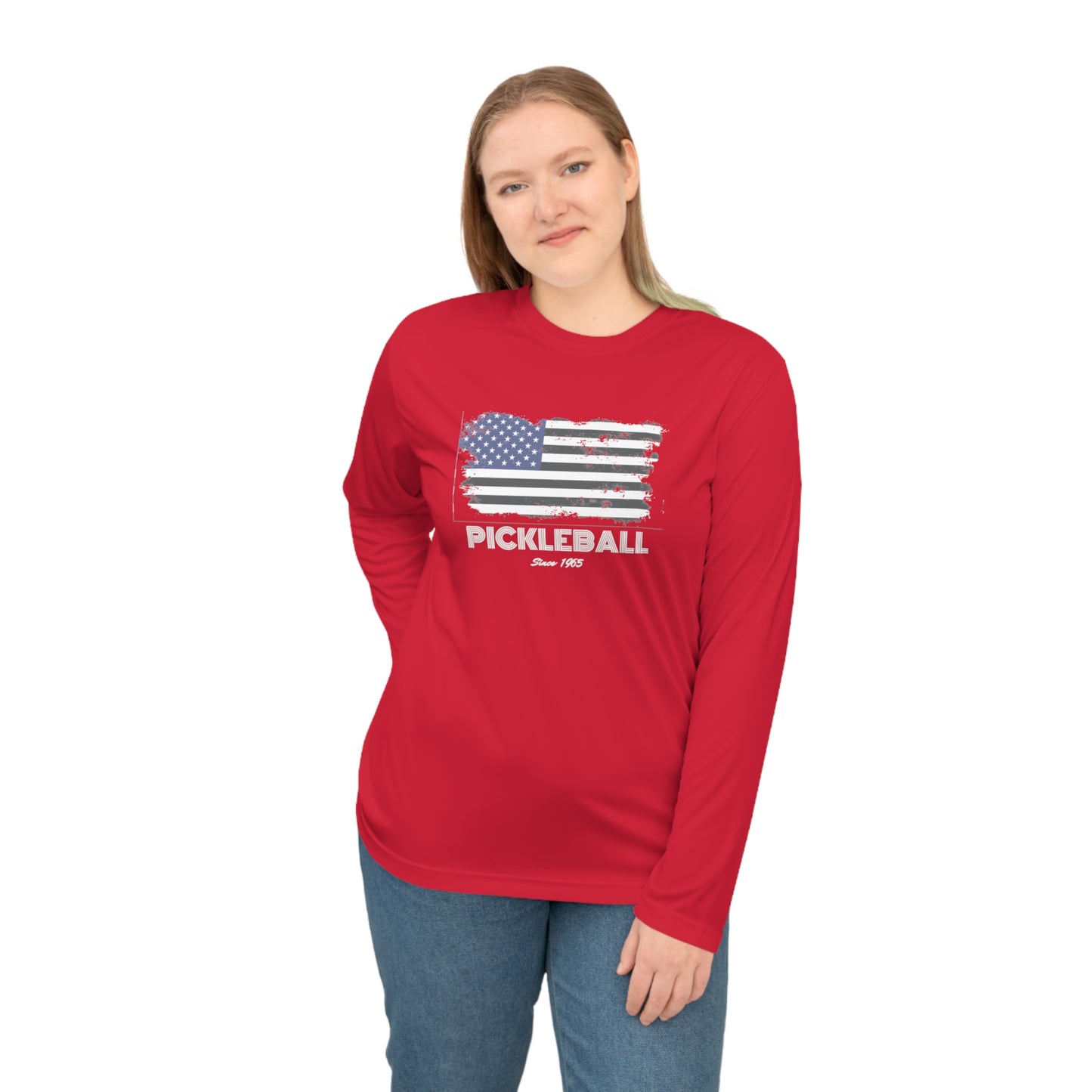 American Flag USA Pickleball Since 1965 Unisex Performance Long Sleeve Shirt