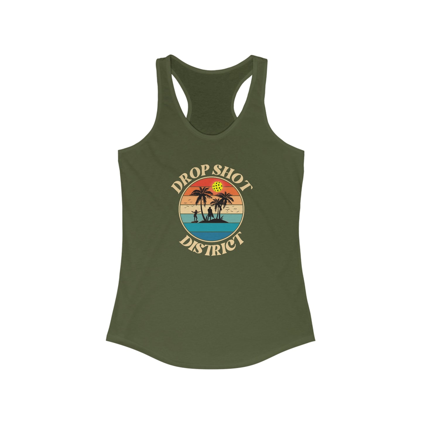 Drop Shot District Logo Women's Super Cute Pickleball Tank Top
