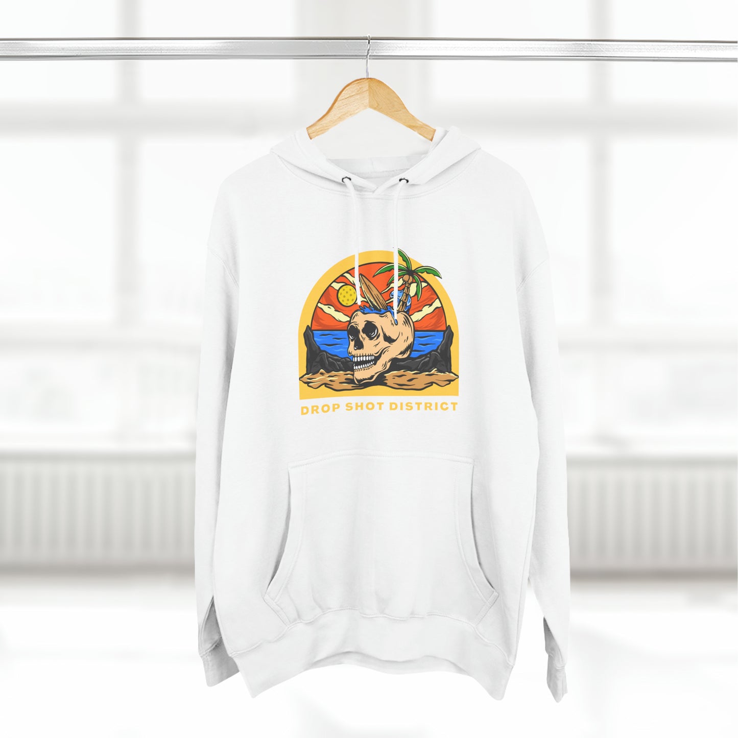 Drop Shot District Skeleton Unisex Premium Pullover Pickleball Hoodie