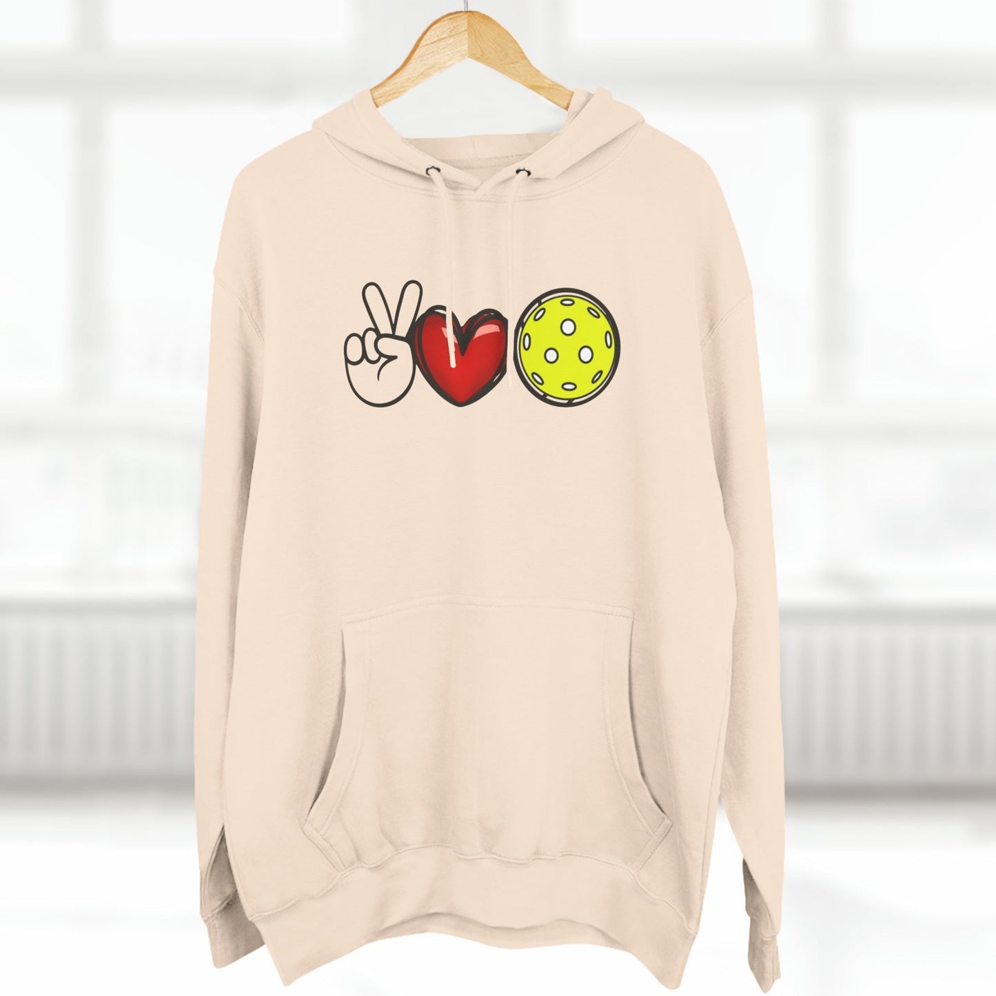 Super Cute Peace, Love, Pickleball Hooded Sweatshirt Hoodie Unisex