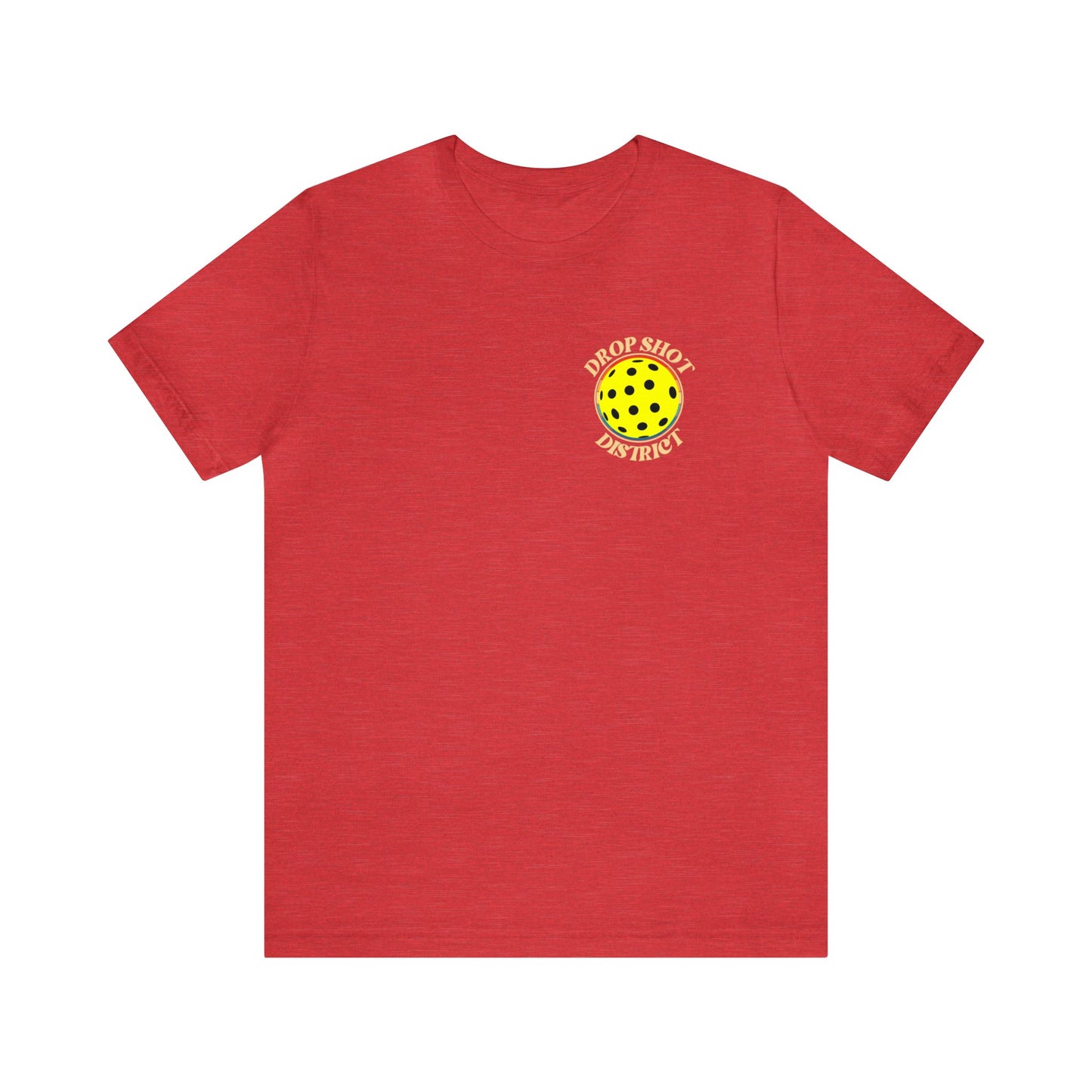 Unisex Drop Shot District Pickleball Logo Premium T-Shirt