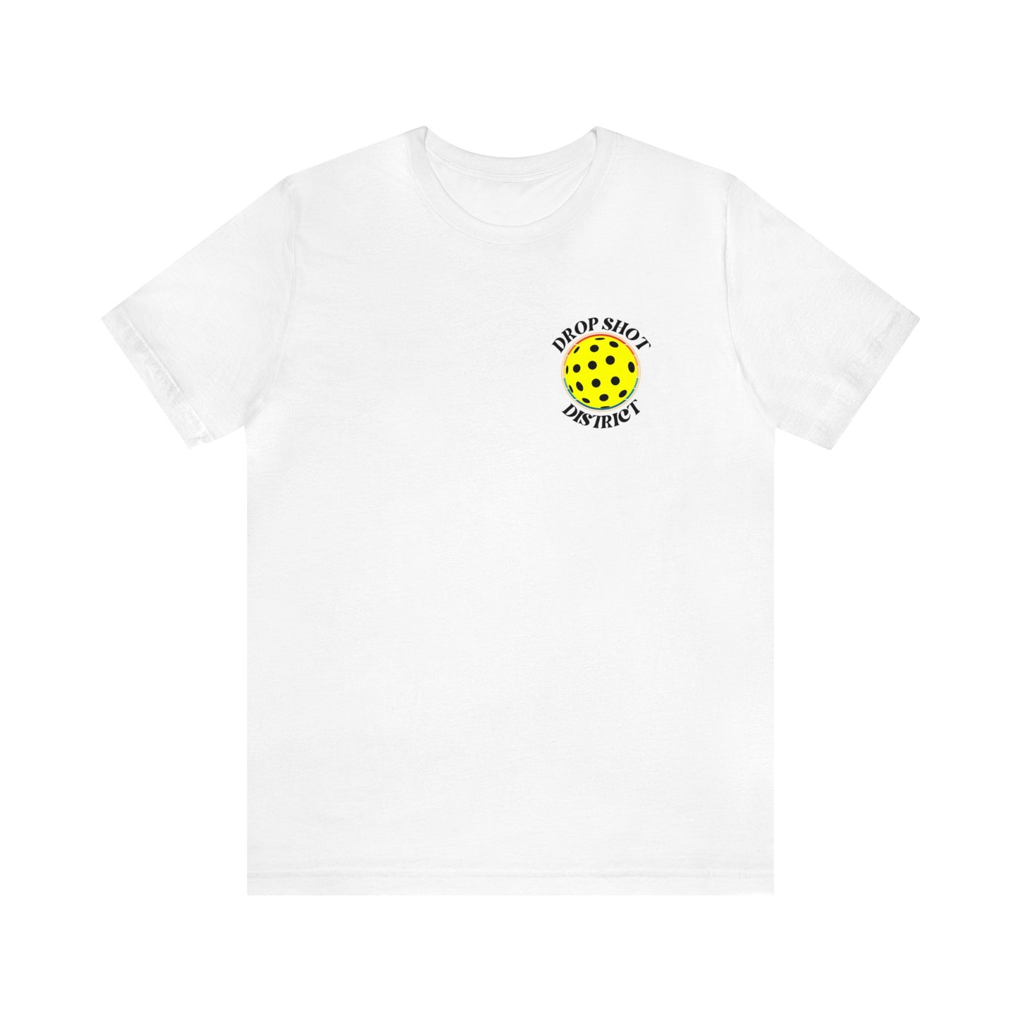 Unisex Drop Shot District Pickleball Logo Premium T-Shirt