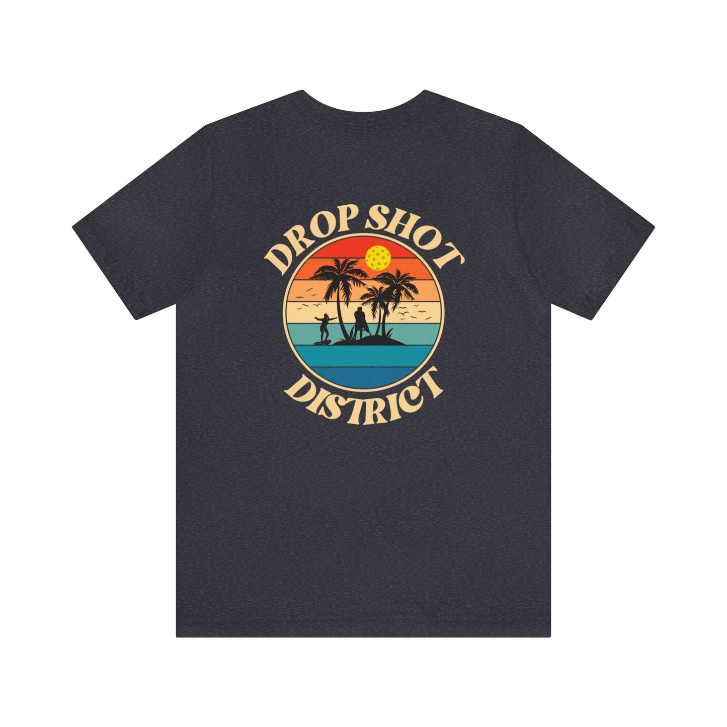 Double-Sided Unisex Drop Shot District Logo Premium Pickleball T-Shirt
