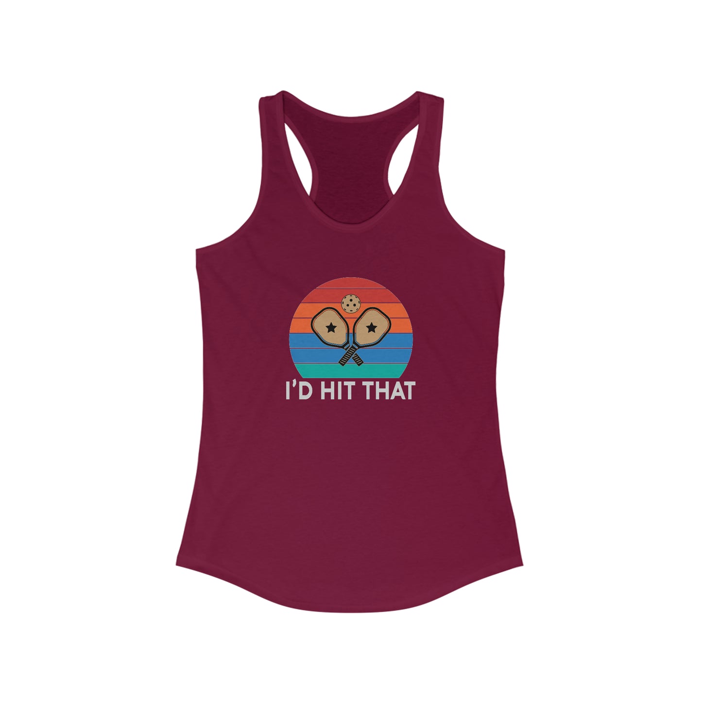 I'd Hit That Funny, Super Cute Women's Pickleball Tank Top