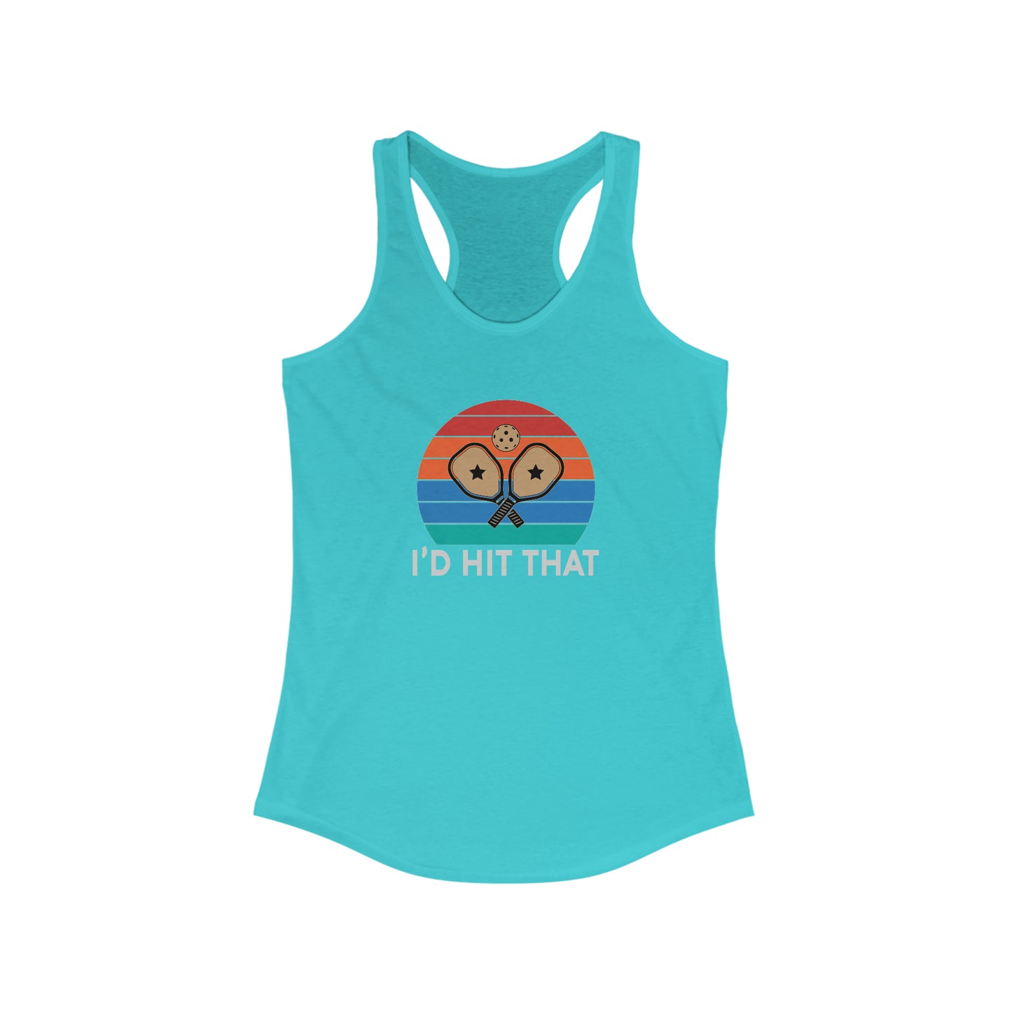 I'd Hit That Funny, Super Cute Women's Pickleball Tank Top