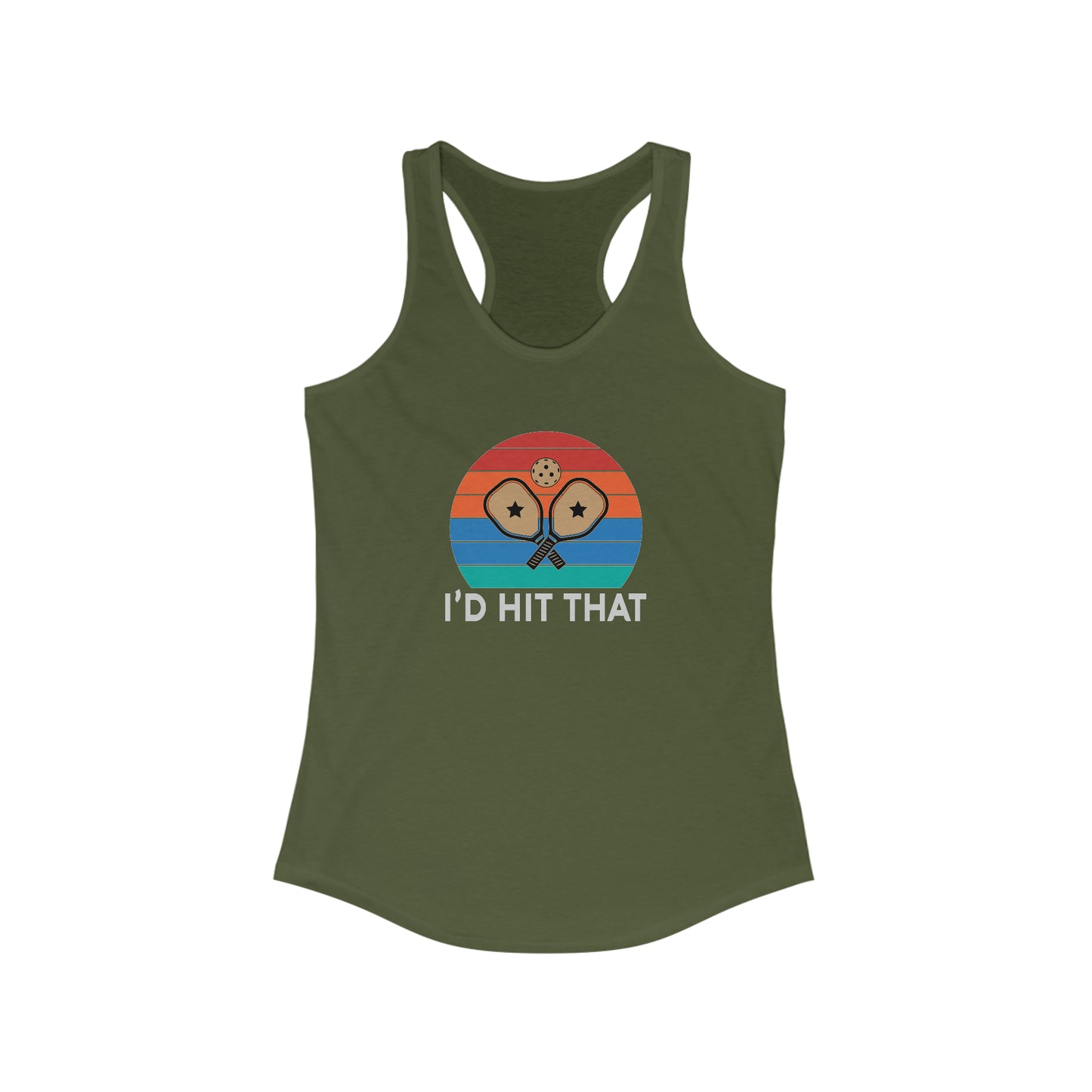 I'd Hit That Funny, Super Cute Women's Pickleball Tank Top