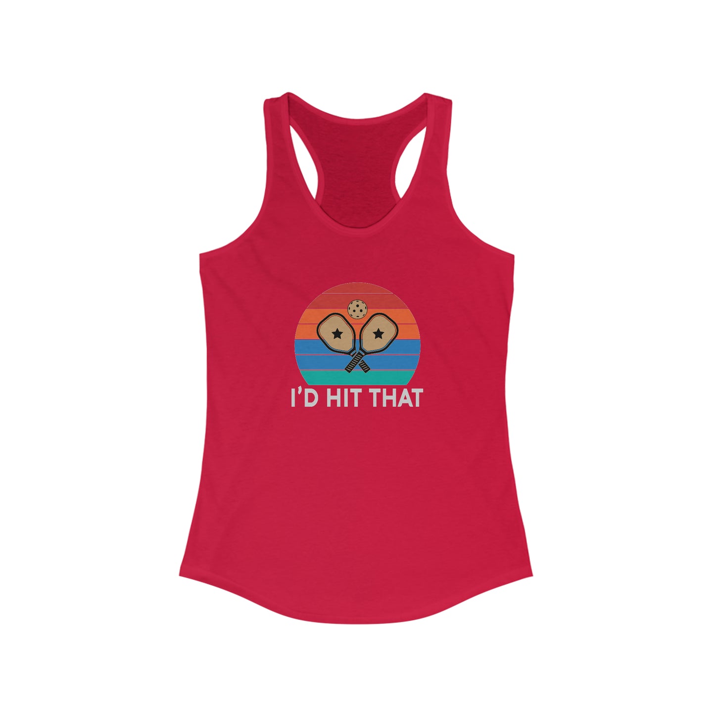I'd Hit That Funny, Super Cute Women's Pickleball Tank Top