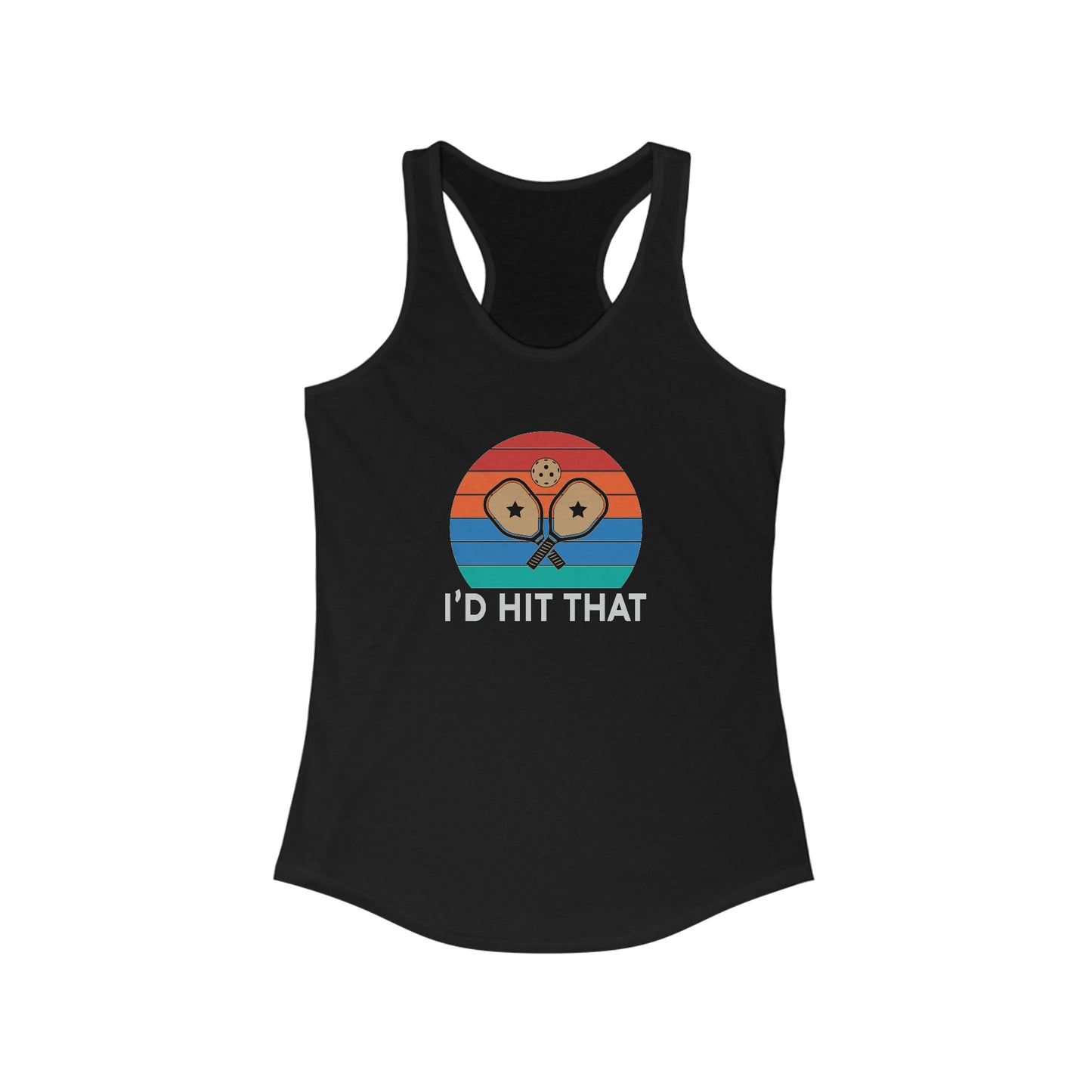 I'd Hit That Funny, Super Cute Women's Pickleball Tank Top