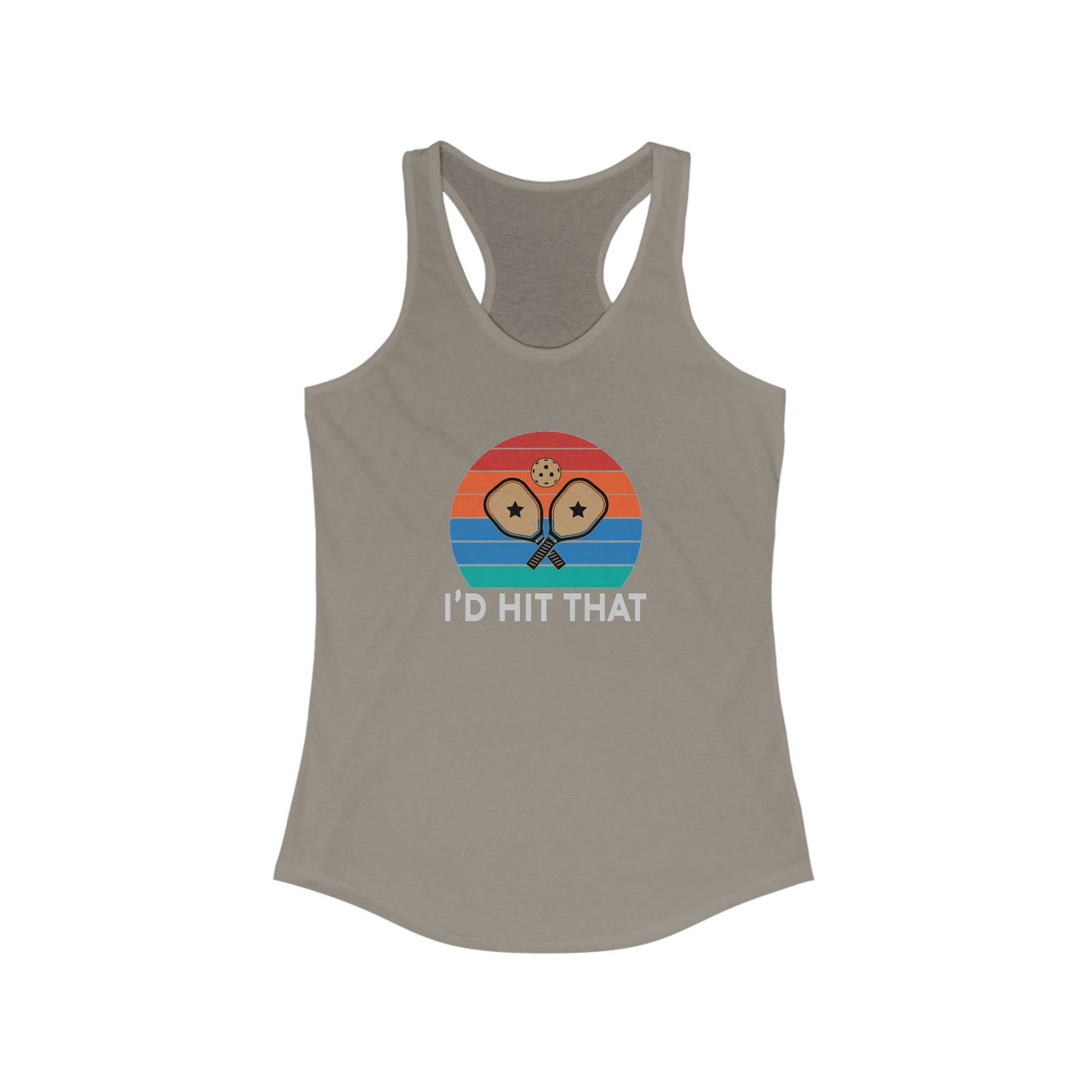 I'd Hit That Funny, Super Cute Women's Pickleball Tank Top