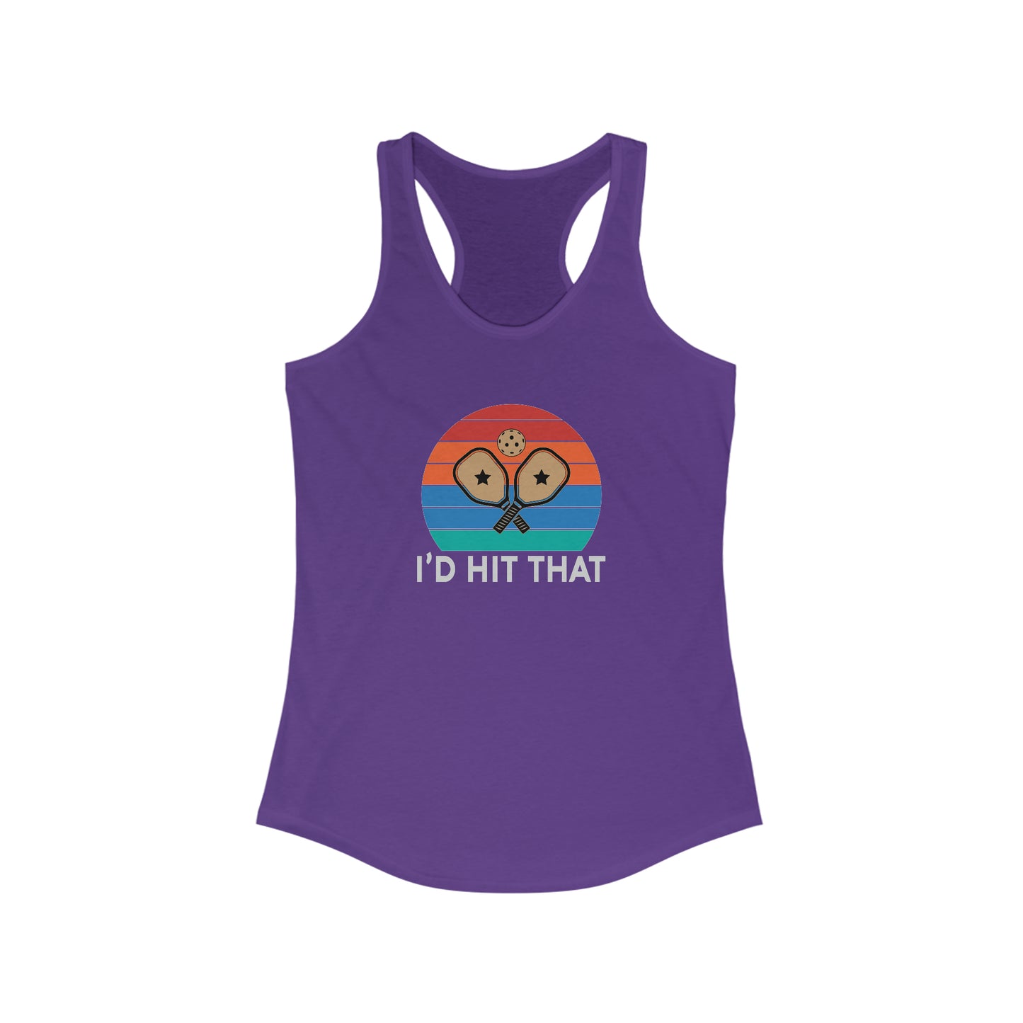 I'd Hit That Funny, Super Cute Women's Pickleball Tank Top