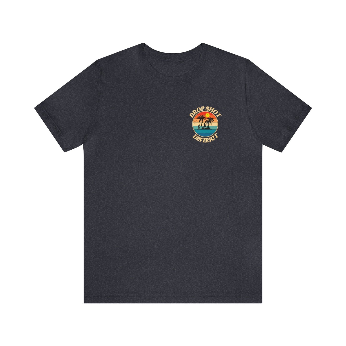 Double-Sided Unisex Drop Shot District Logo Premium Pickleball T-Shirt
