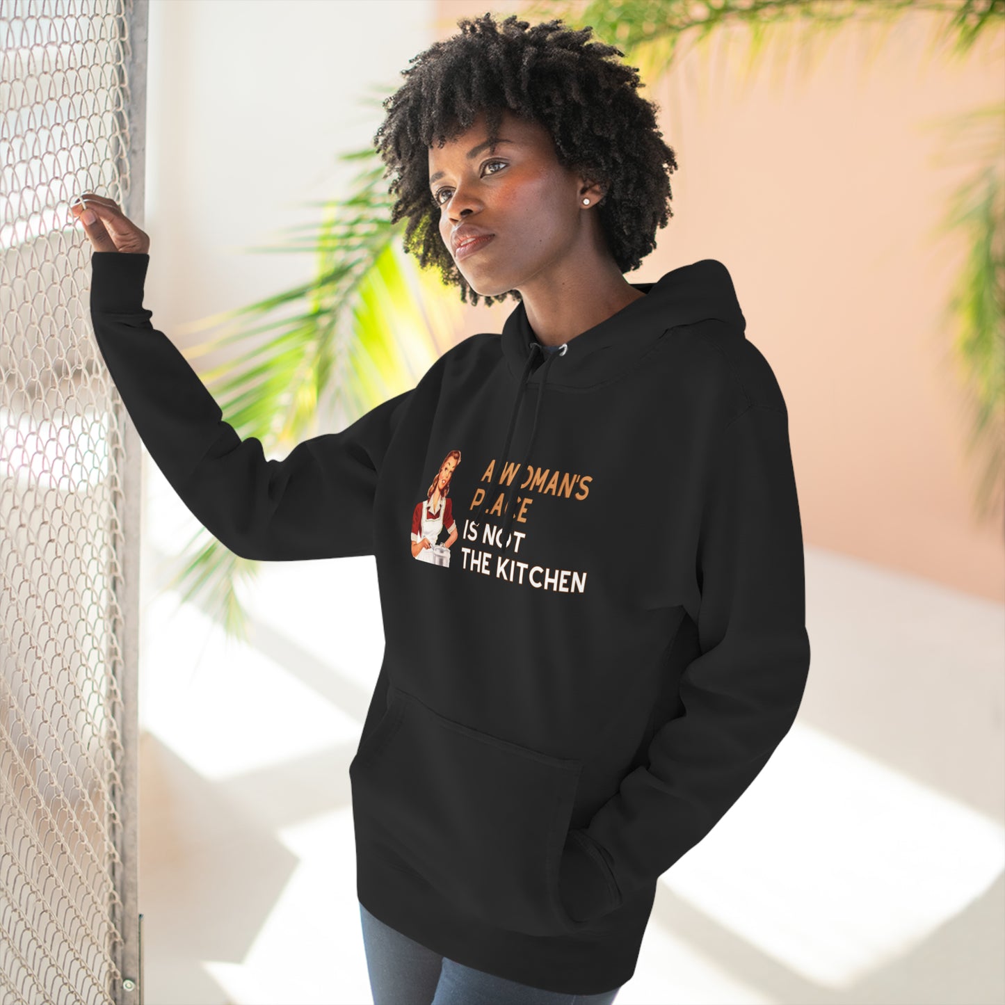 A Woman's Place Is Not The Kitchen Super Cute, Funny Pickleball Hoodie