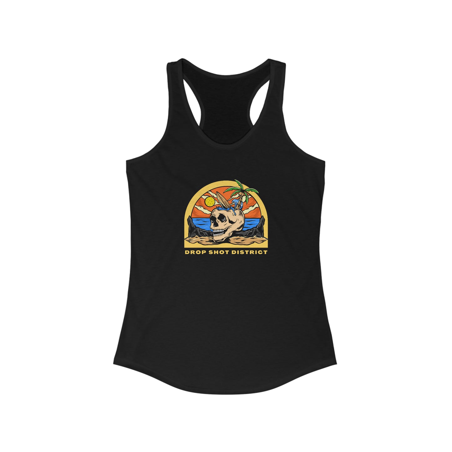 Drop Shot District Skeleton Women's Super Cute Pickleball Tank Top