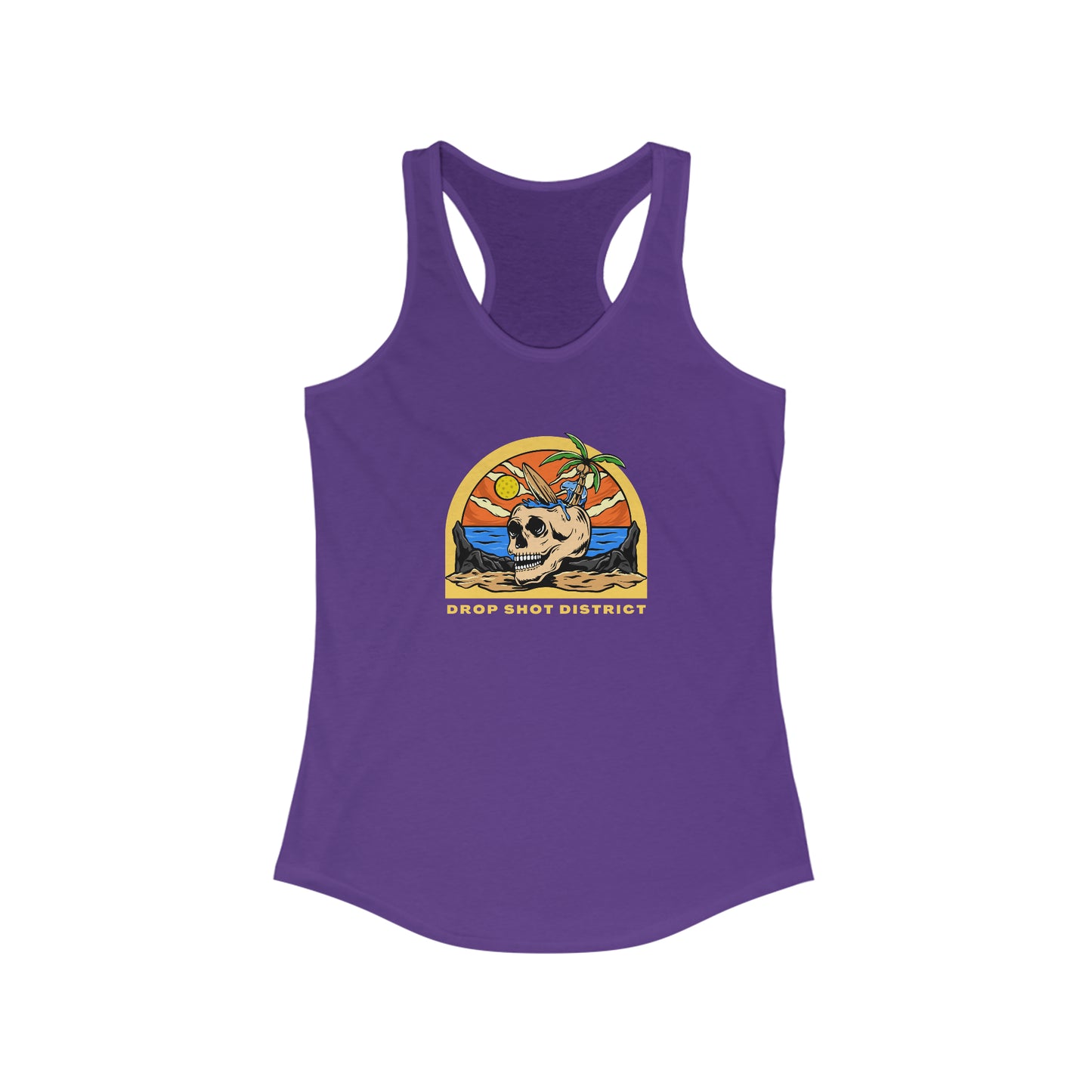Drop Shot District Skeleton Women's Super Cute Pickleball Tank Top