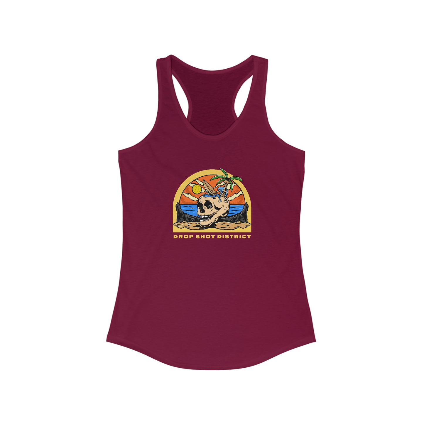 Drop Shot District Skeleton Women's Super Cute Pickleball Tank Top
