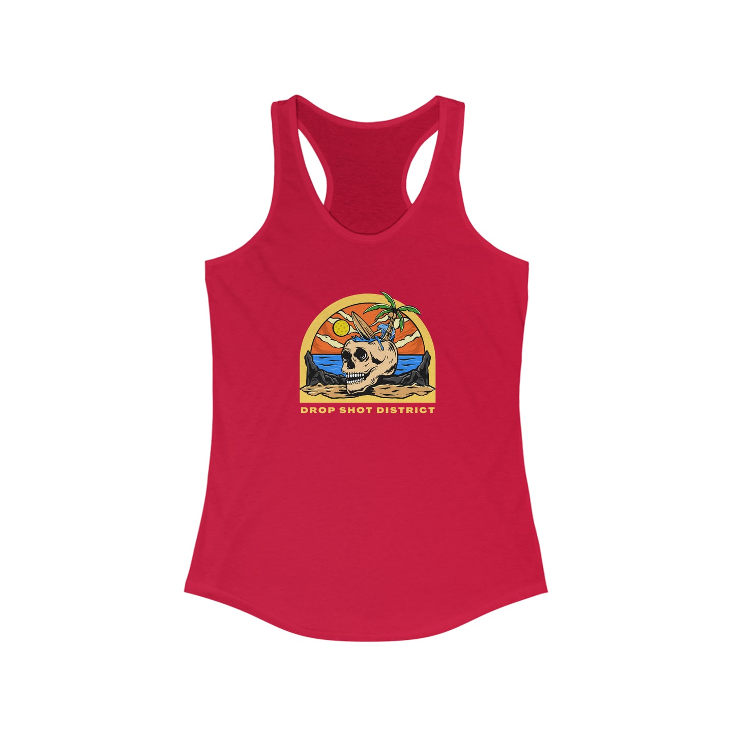 Drop Shot District Skeleton Women's Super Cute Pickleball Tank Top