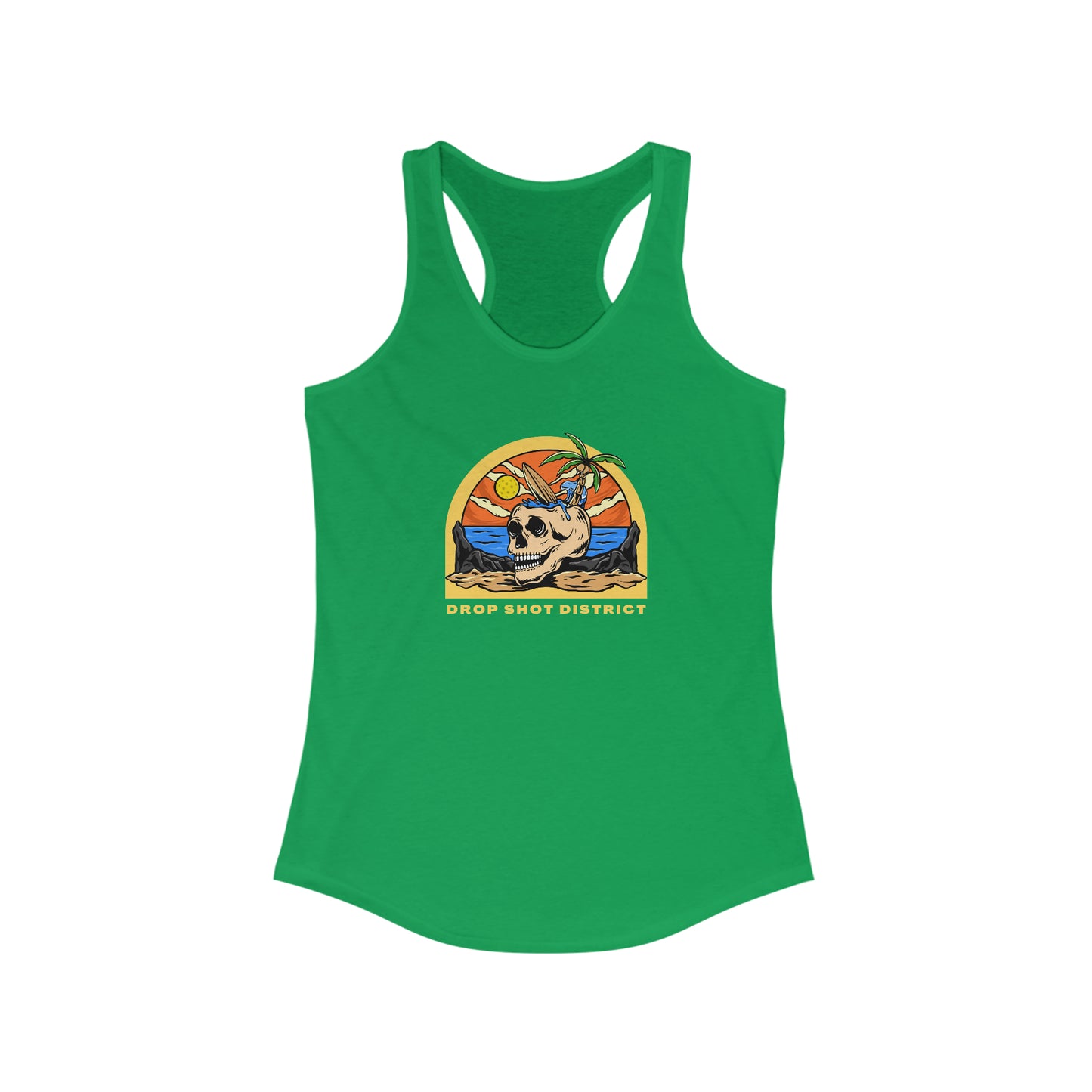 Drop Shot District Skeleton Women's Super Cute Pickleball Tank Top