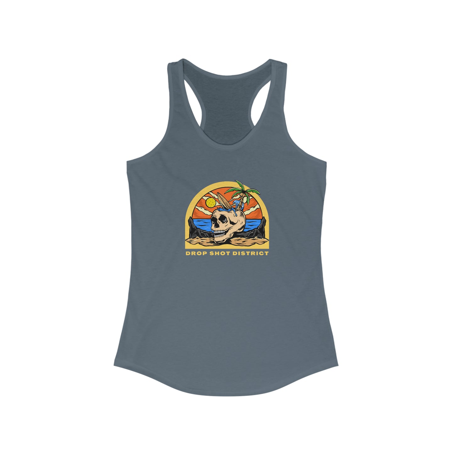 Drop Shot District Skeleton Women's Super Cute Pickleball Tank Top