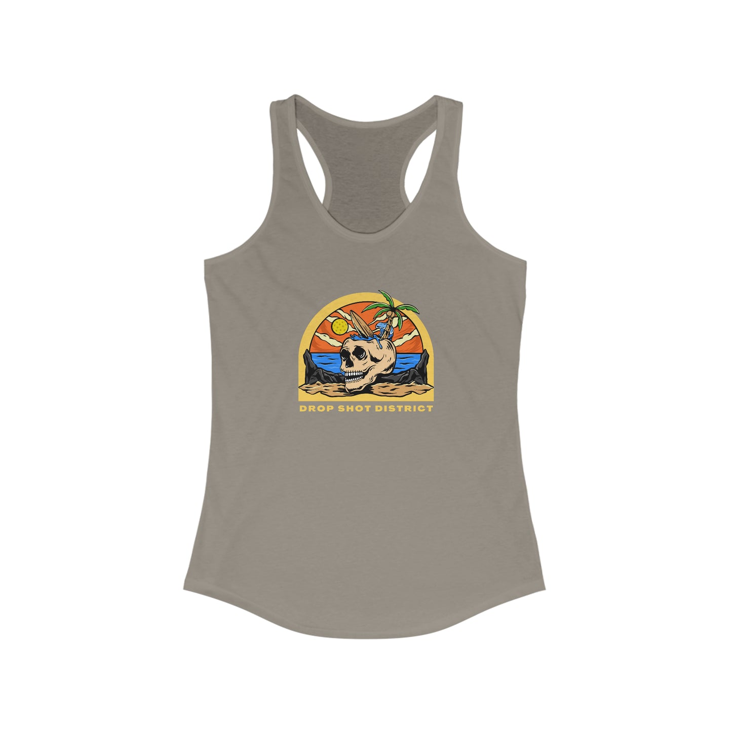 Drop Shot District Skeleton Women's Super Cute Pickleball Tank Top