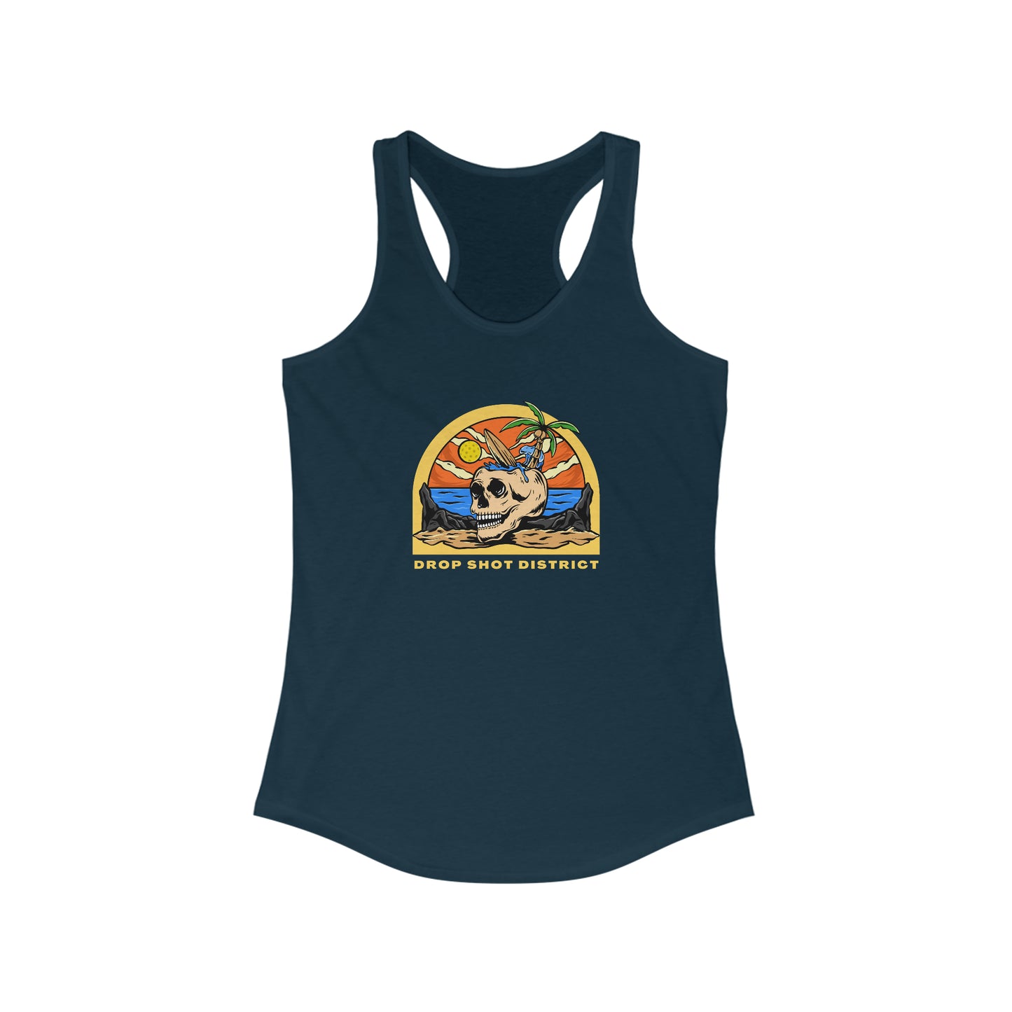 Drop Shot District Skeleton Women's Super Cute Pickleball Tank Top