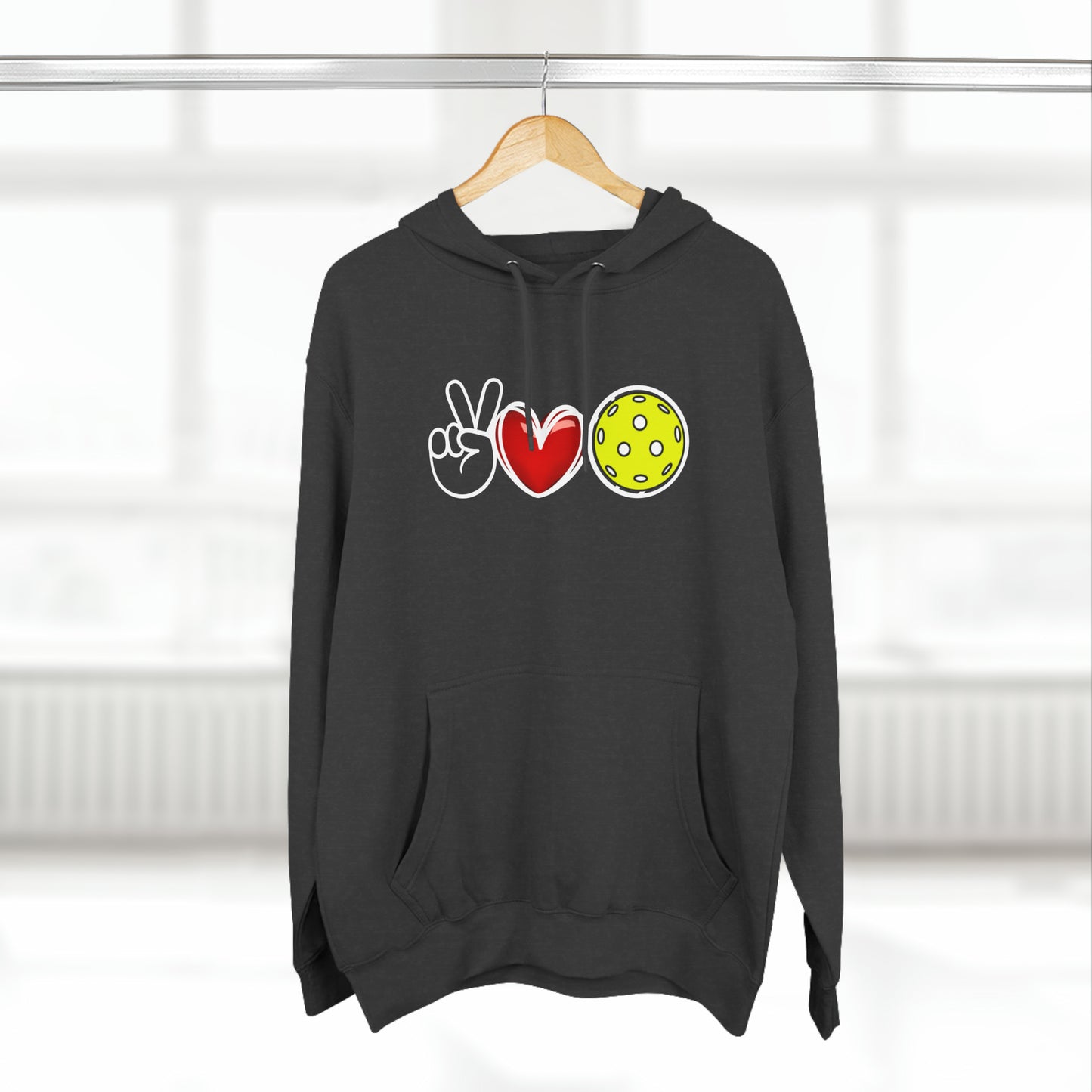 Peace, Love, Pickleball Super Cute Unisex Premium Pullover Hoodie