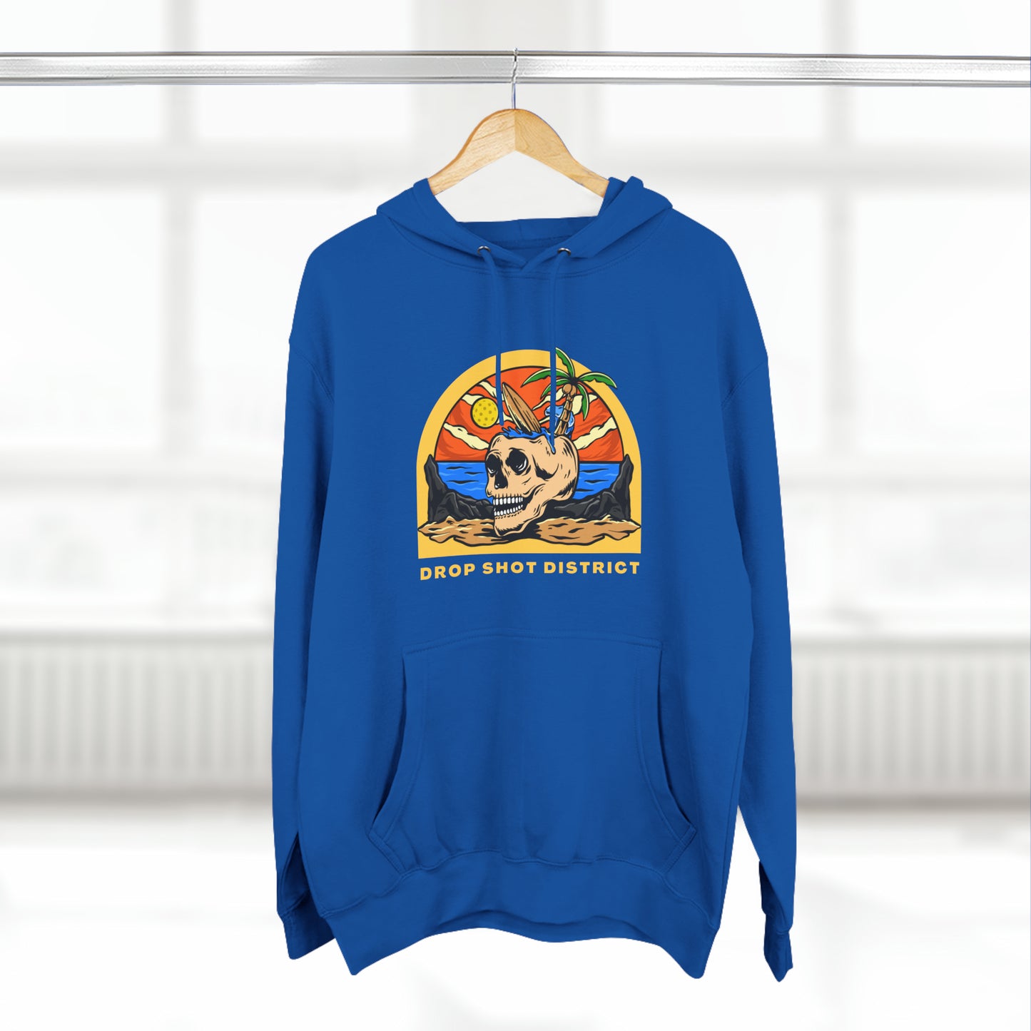 Drop Shot District Skeleton Unisex Premium Pullover Pickleball Hoodie