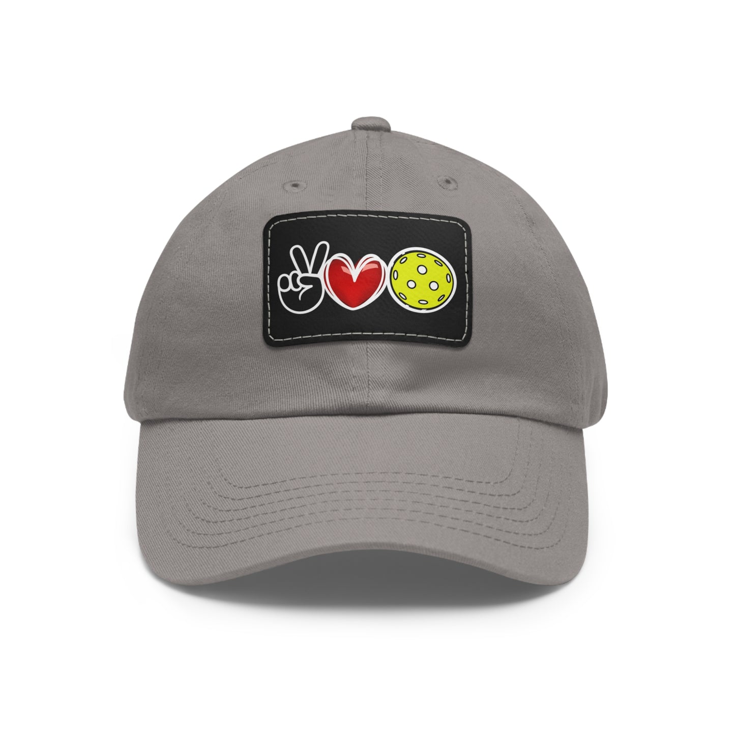 Peace, Love, Pickleball Super Cute Hat with Leather Patch