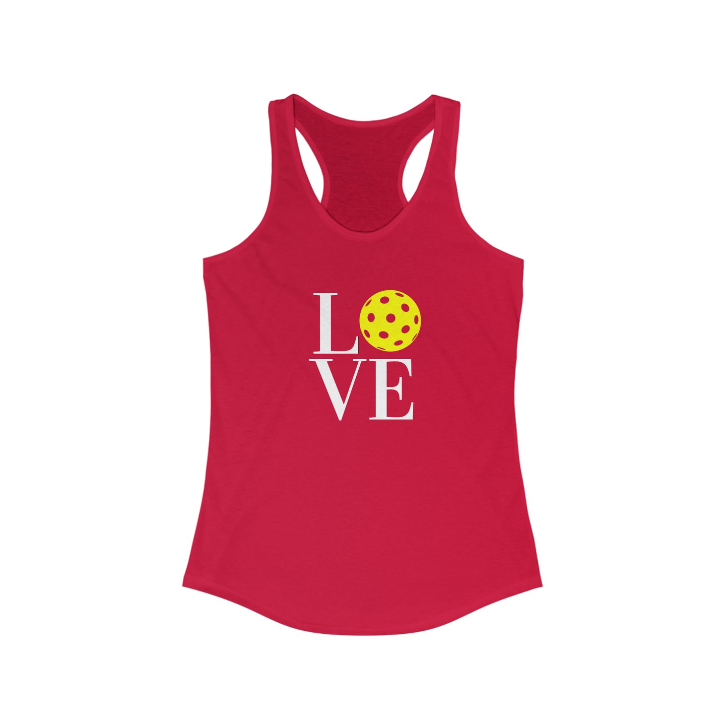 LOVE Pickleball Super Cute Women's Racerback Pickleball Tank Top